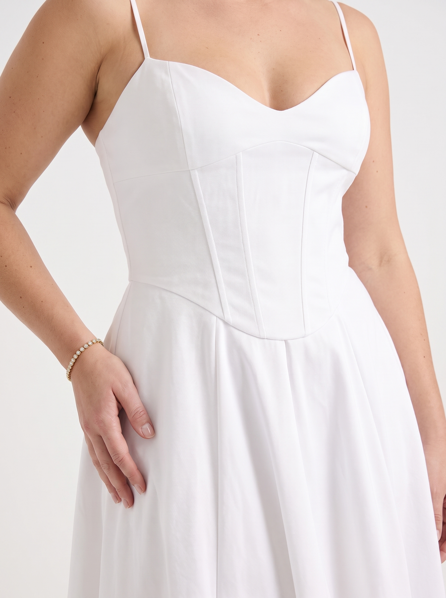 Primrose Midikleid mit Korsett-inspiriertem Oberteil