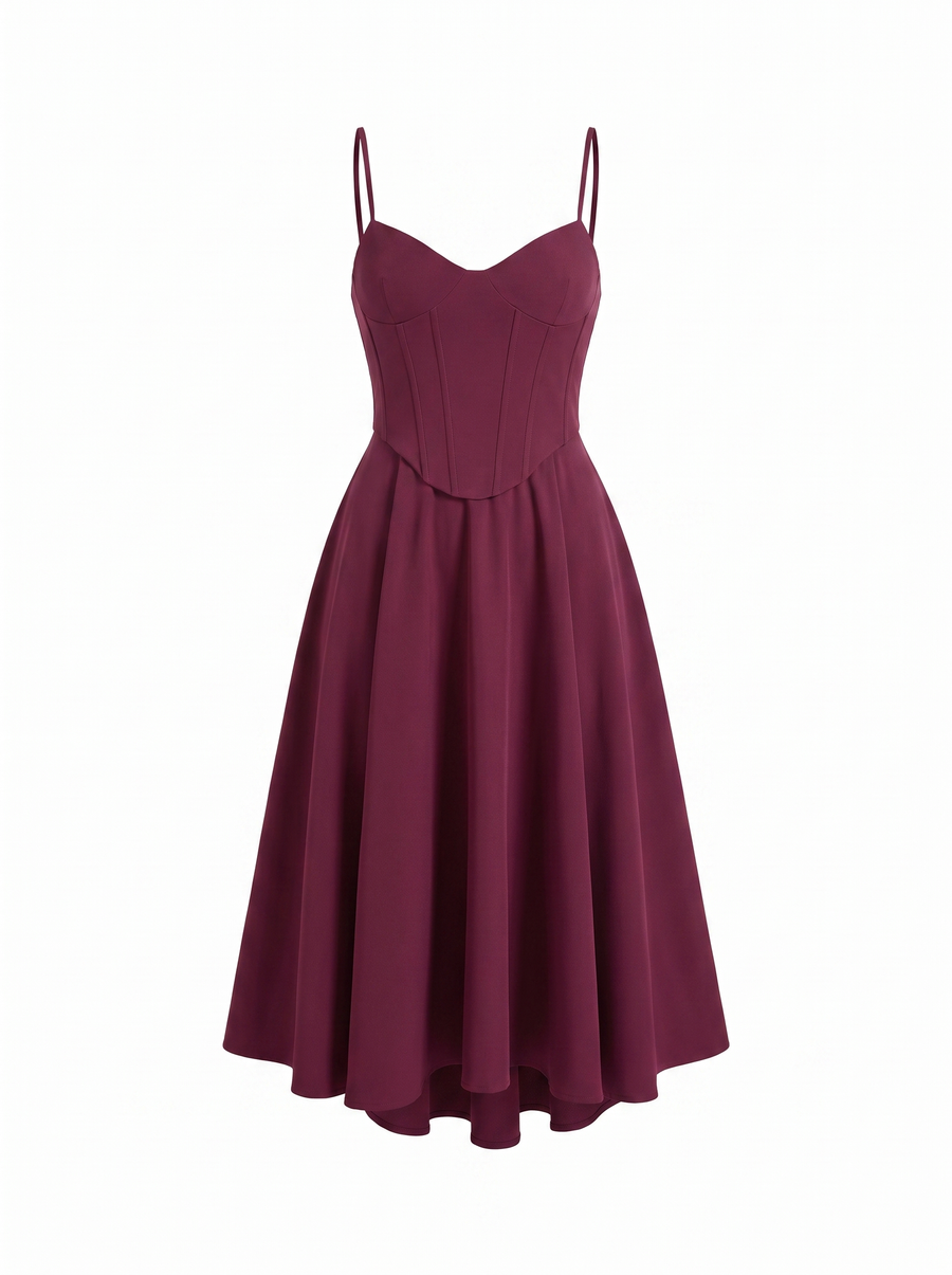 Primrose Midikleid mit Korsett-inspiriertem Oberteil