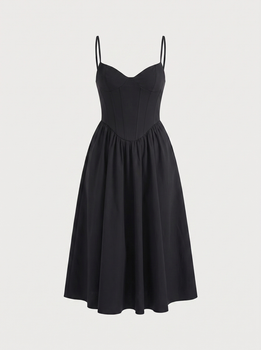 Primrose Midikleid mit Korsett-inspiriertem Oberteil