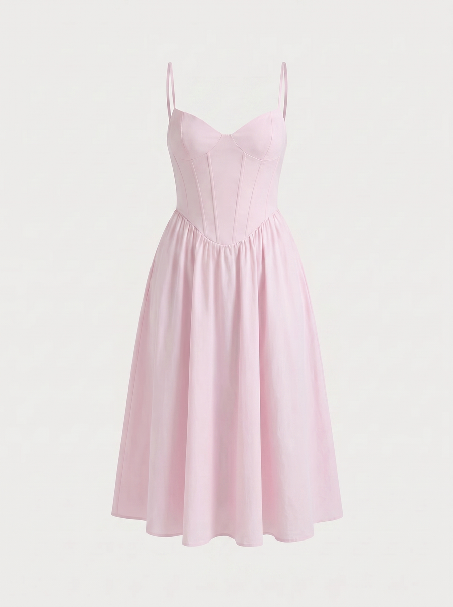 Primrose Midikleid mit Korsett-inspiriertem Oberteil