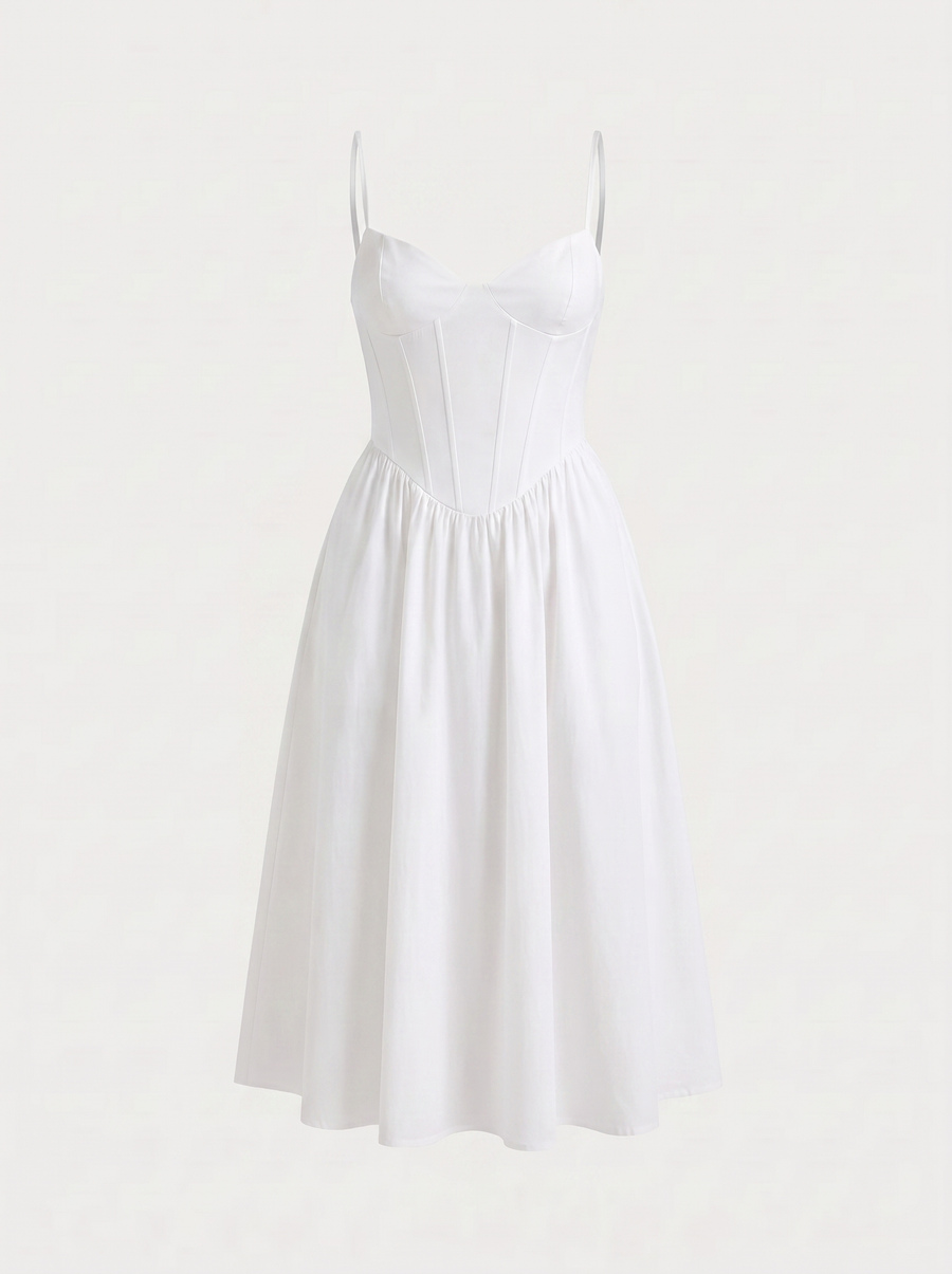 Primrose Midikleid mit Korsett-inspiriertem Oberteil