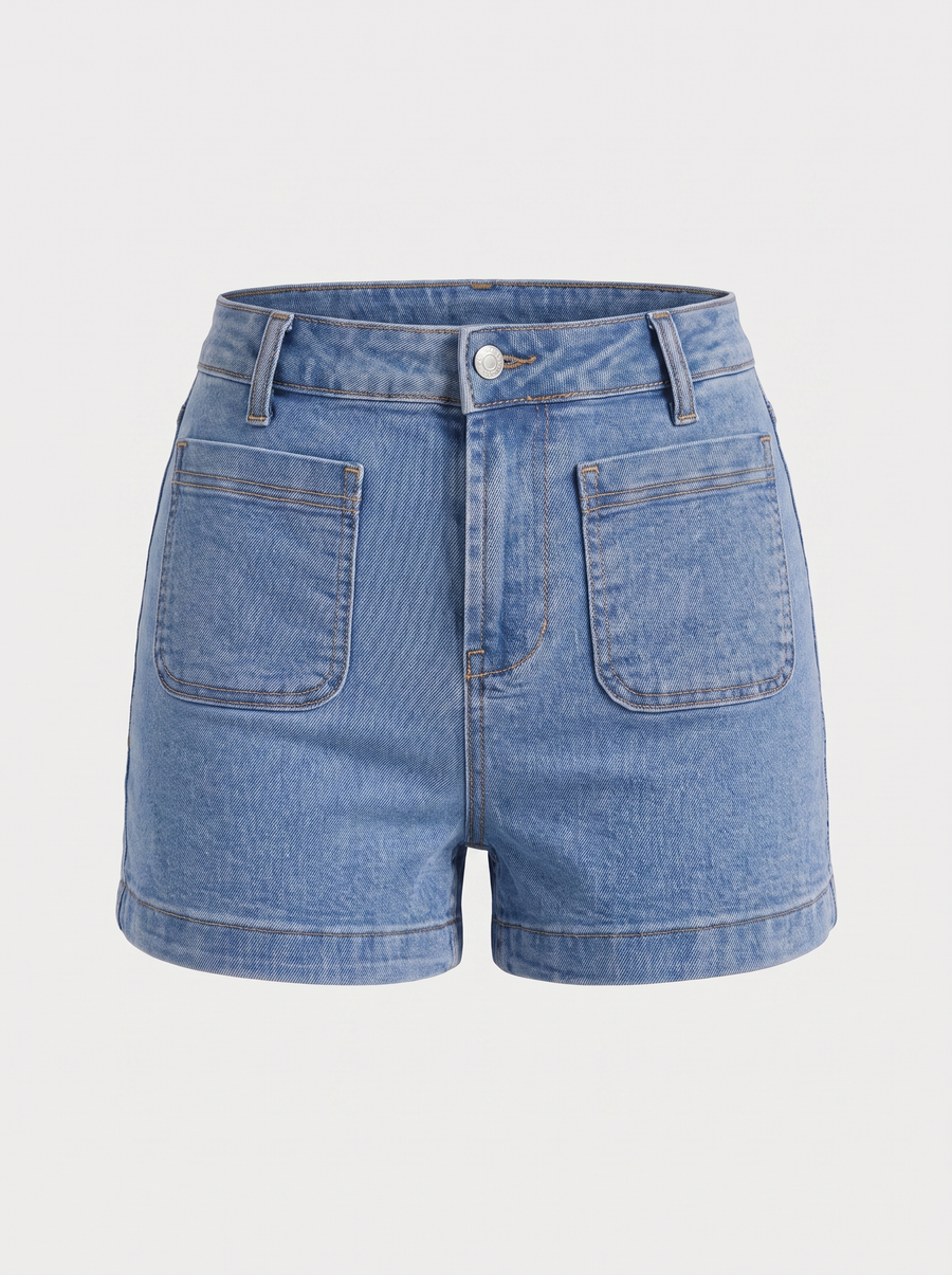 Nova Jeansshorts mit Umschlag