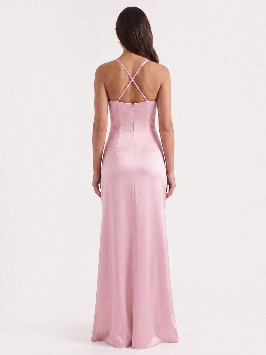 Rhiannon Seidiges Maxi-Slipkleid