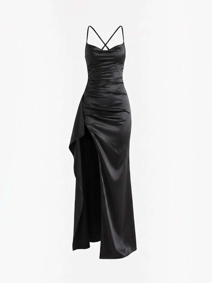Rhiannon Seidiges Maxi-Slipkleid