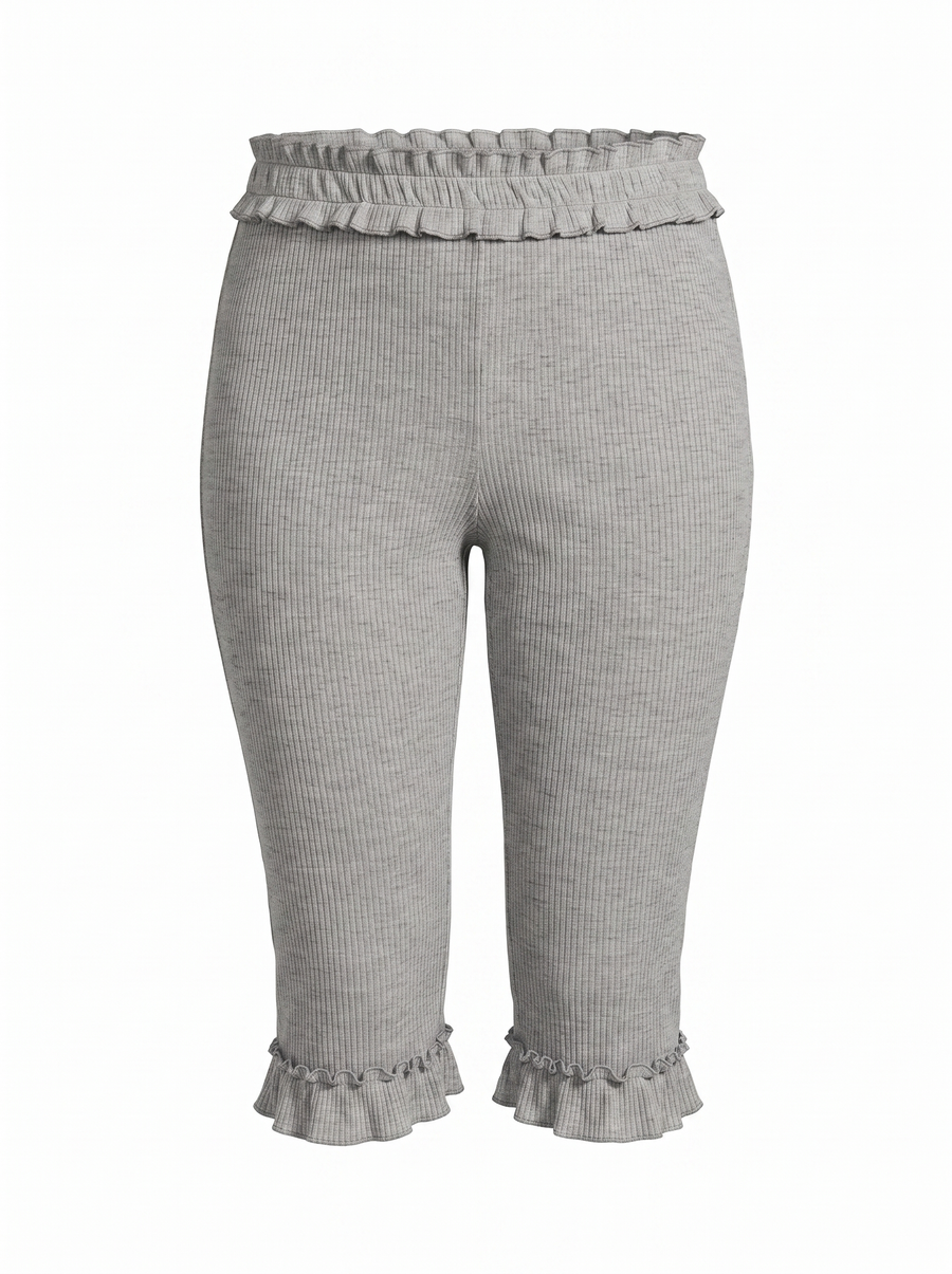 Mishella Caprihose mit Rüschensaum