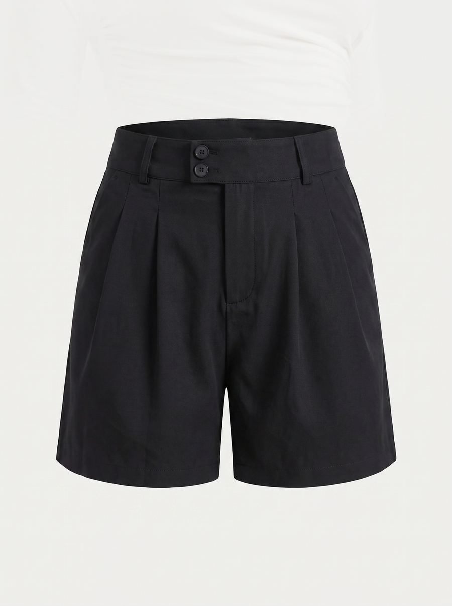 Carla Shorts mit Doppelknopfdetail