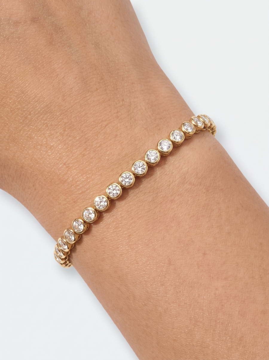 Ines Tennisarmband mit gefassten Steinen