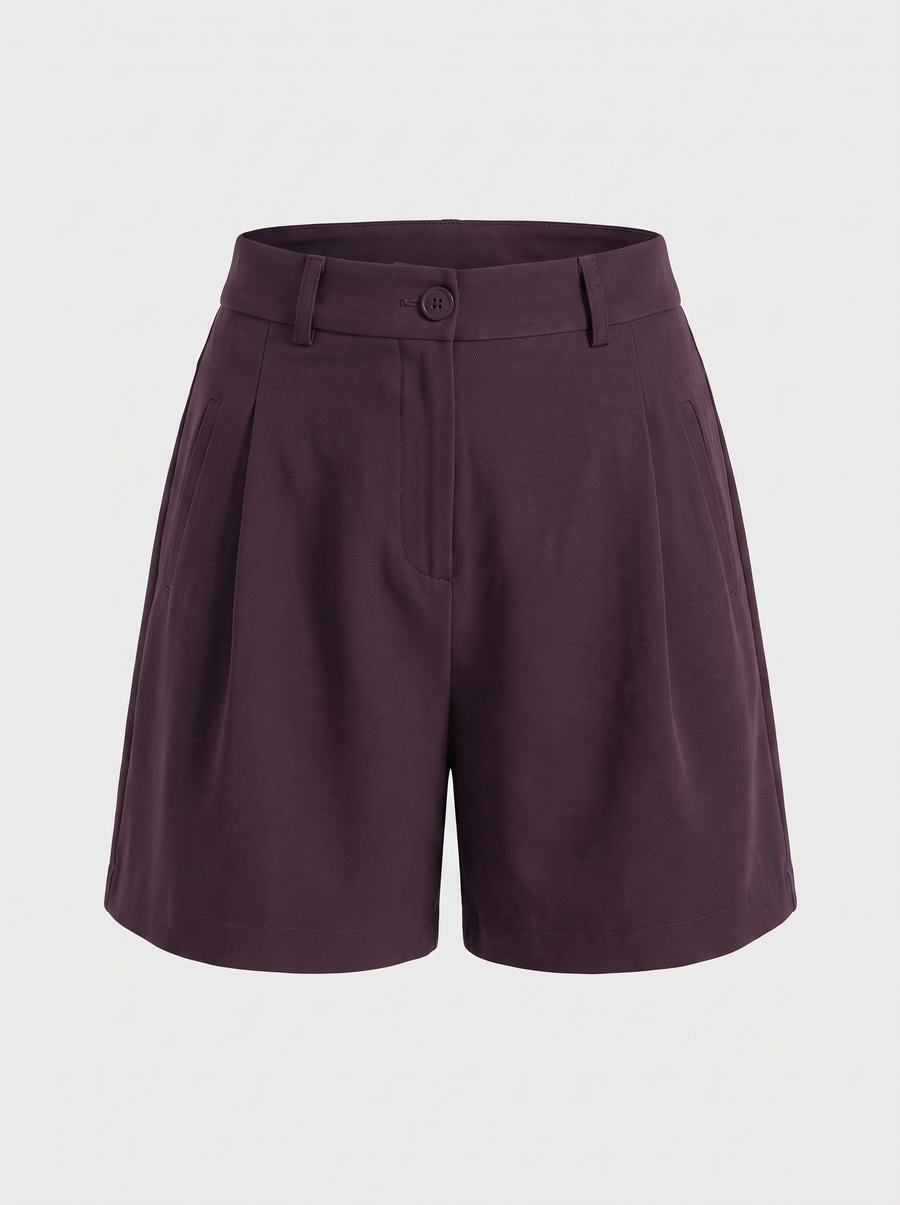 Kyrine Shorts mit Bundfalten