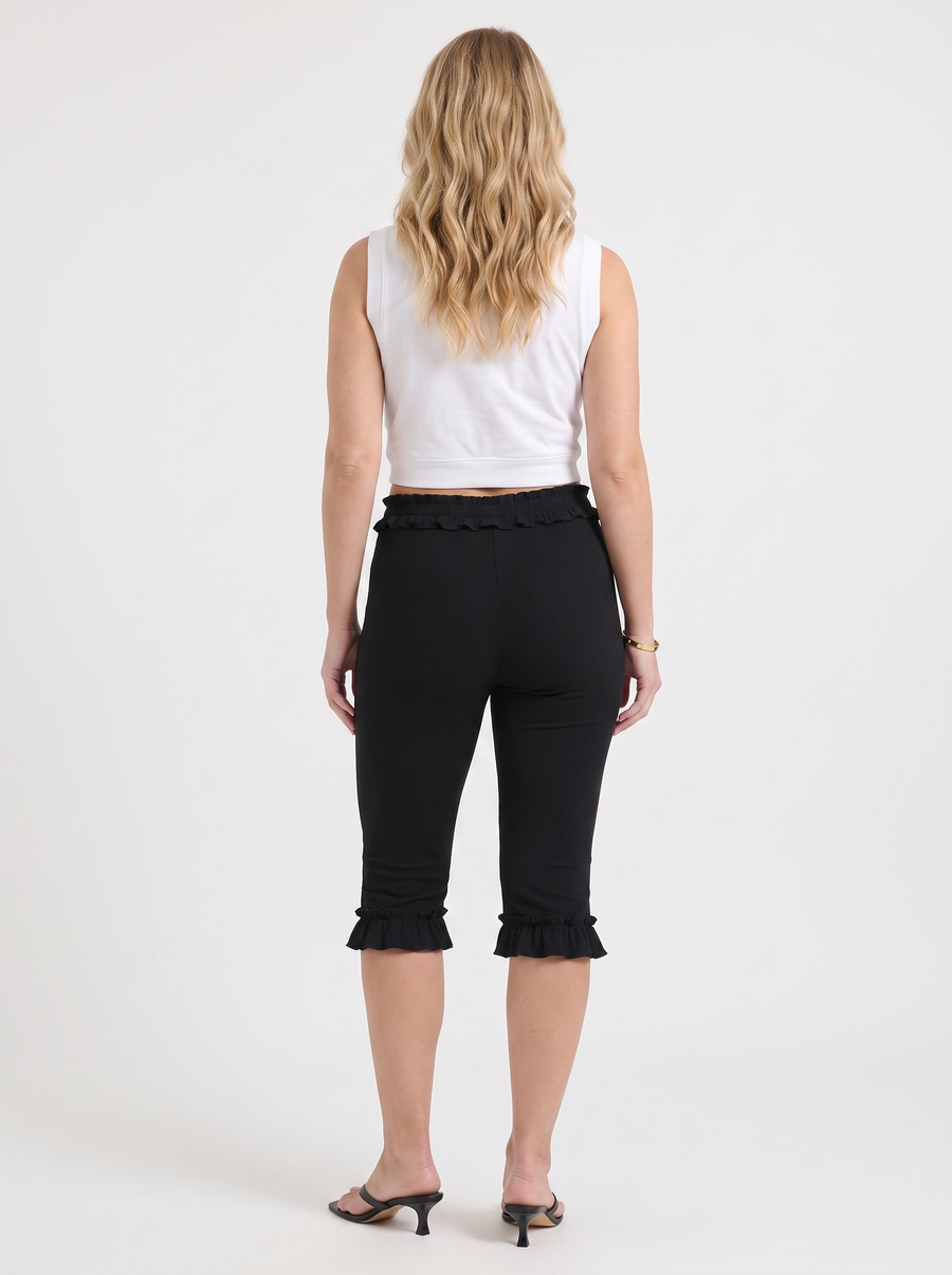 Mishella Caprihose mit Rüschensaum