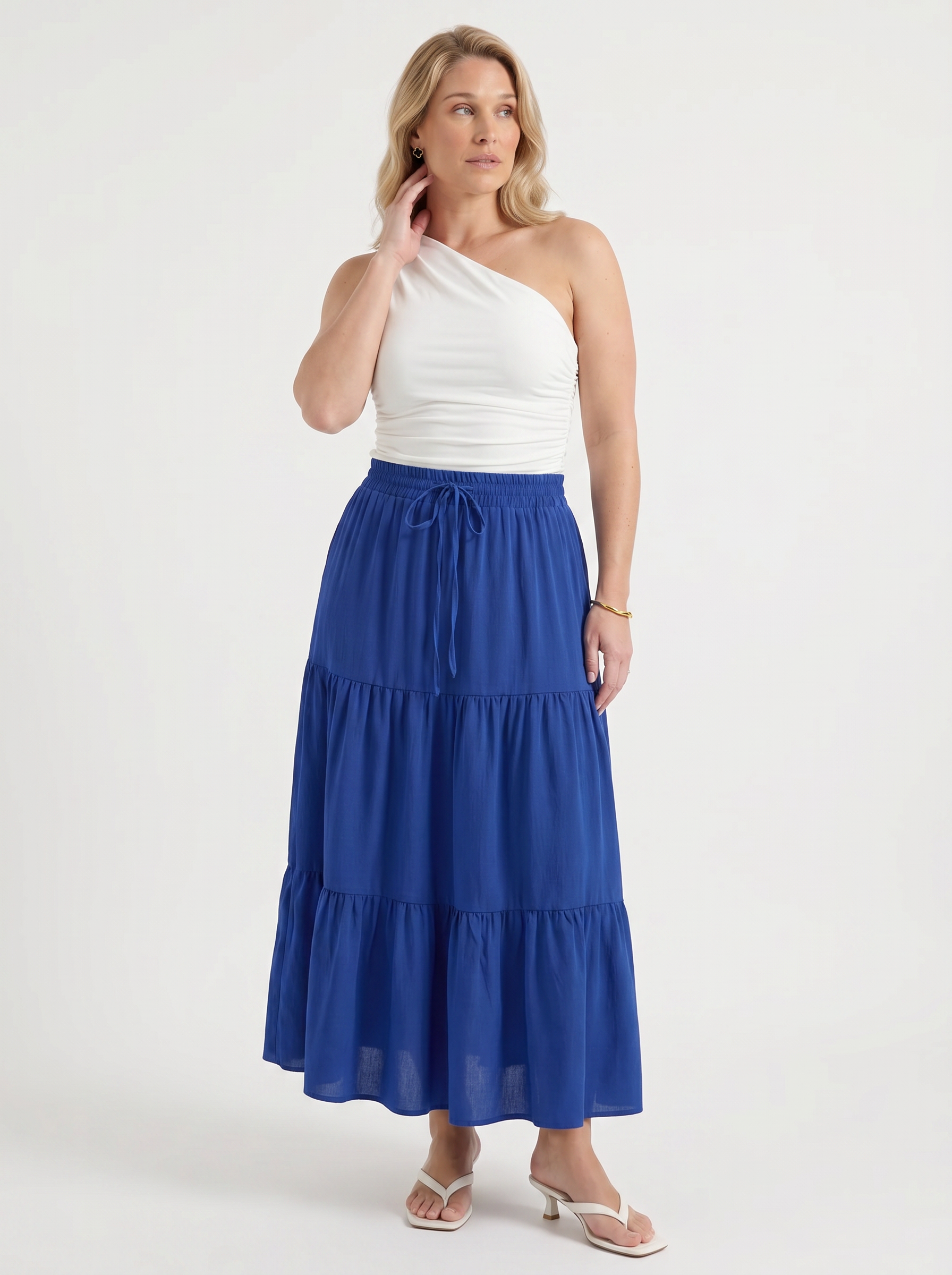 Agnes Maxirock im Stufen-Look