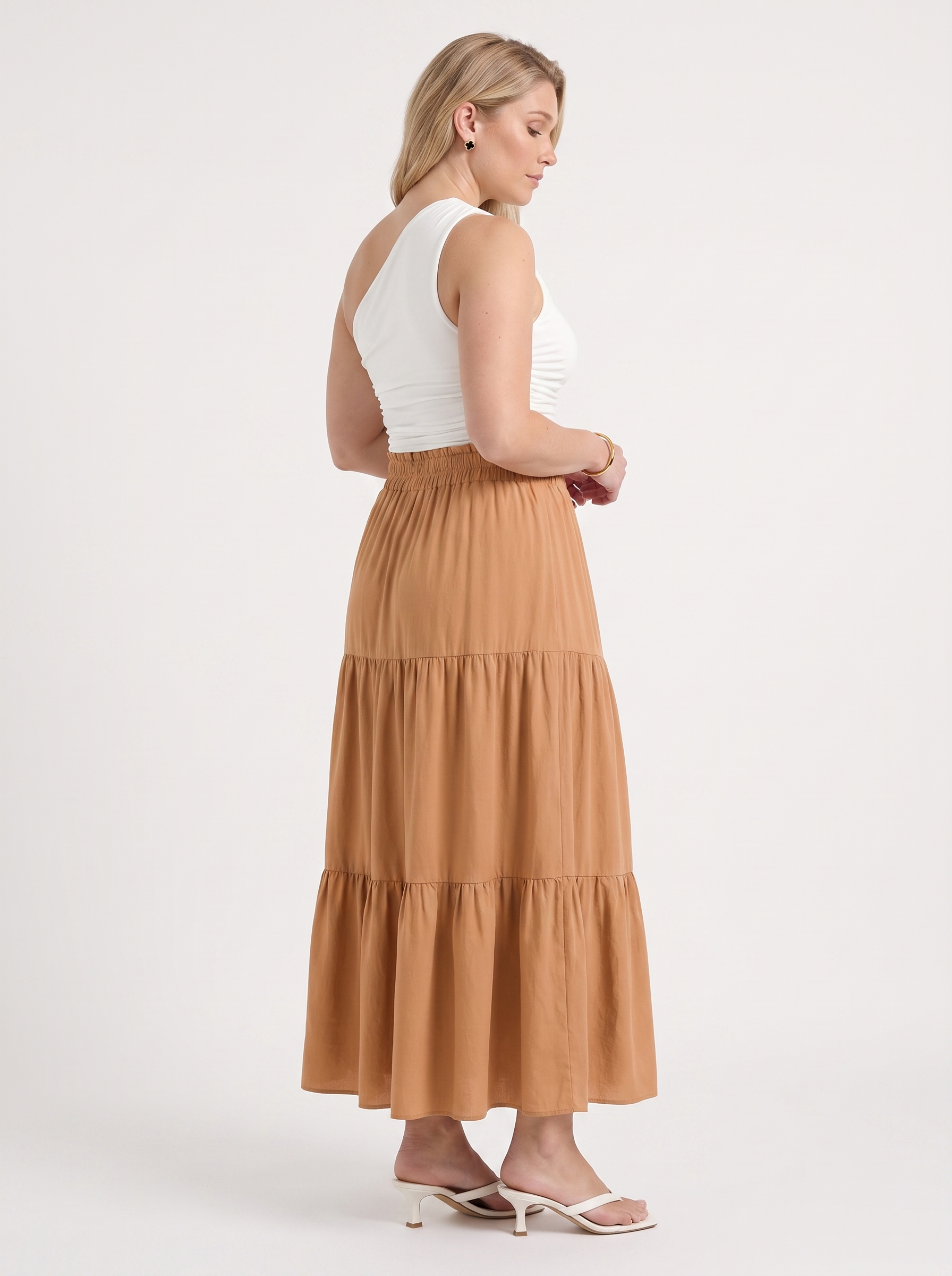 Agnes Maxirock im Stufen-Look
