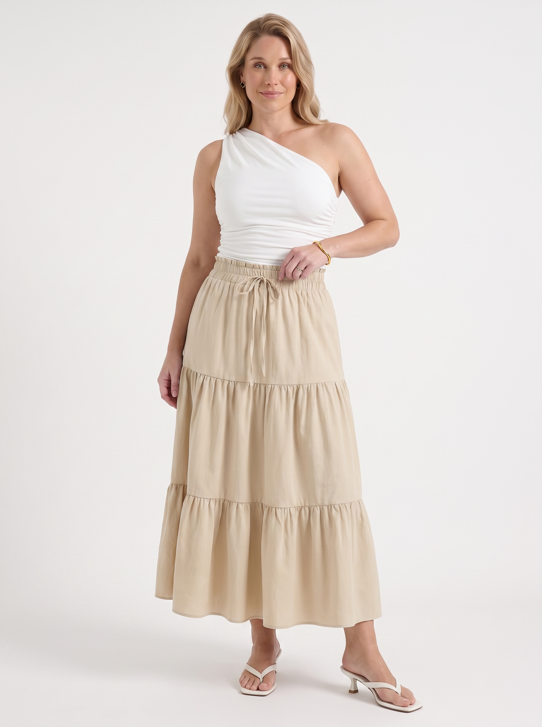 Agnes Maxirock im Stufen-Look