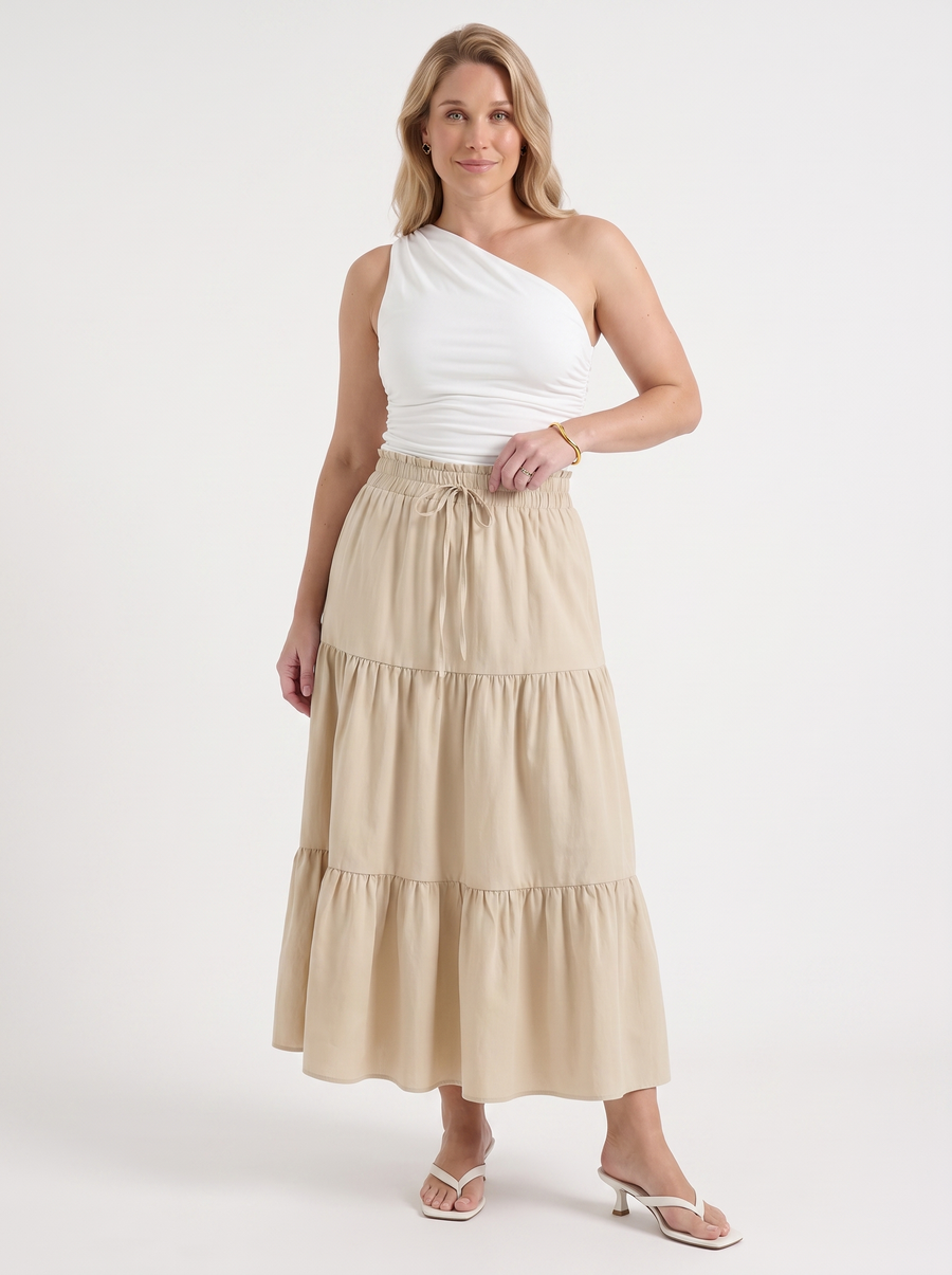 Agnes Maxirock im Stufen-Look