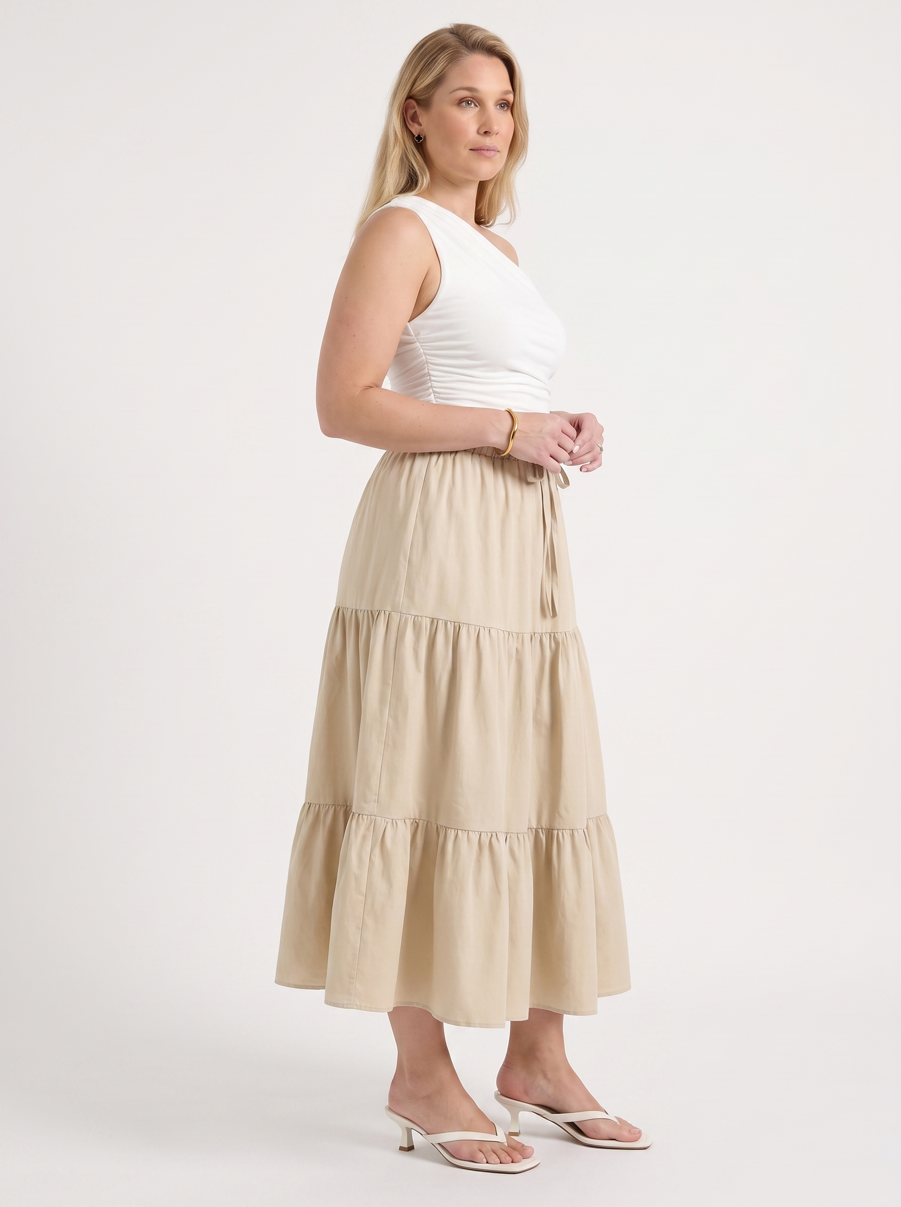 Agnes Maxirock im Stufen-Look
