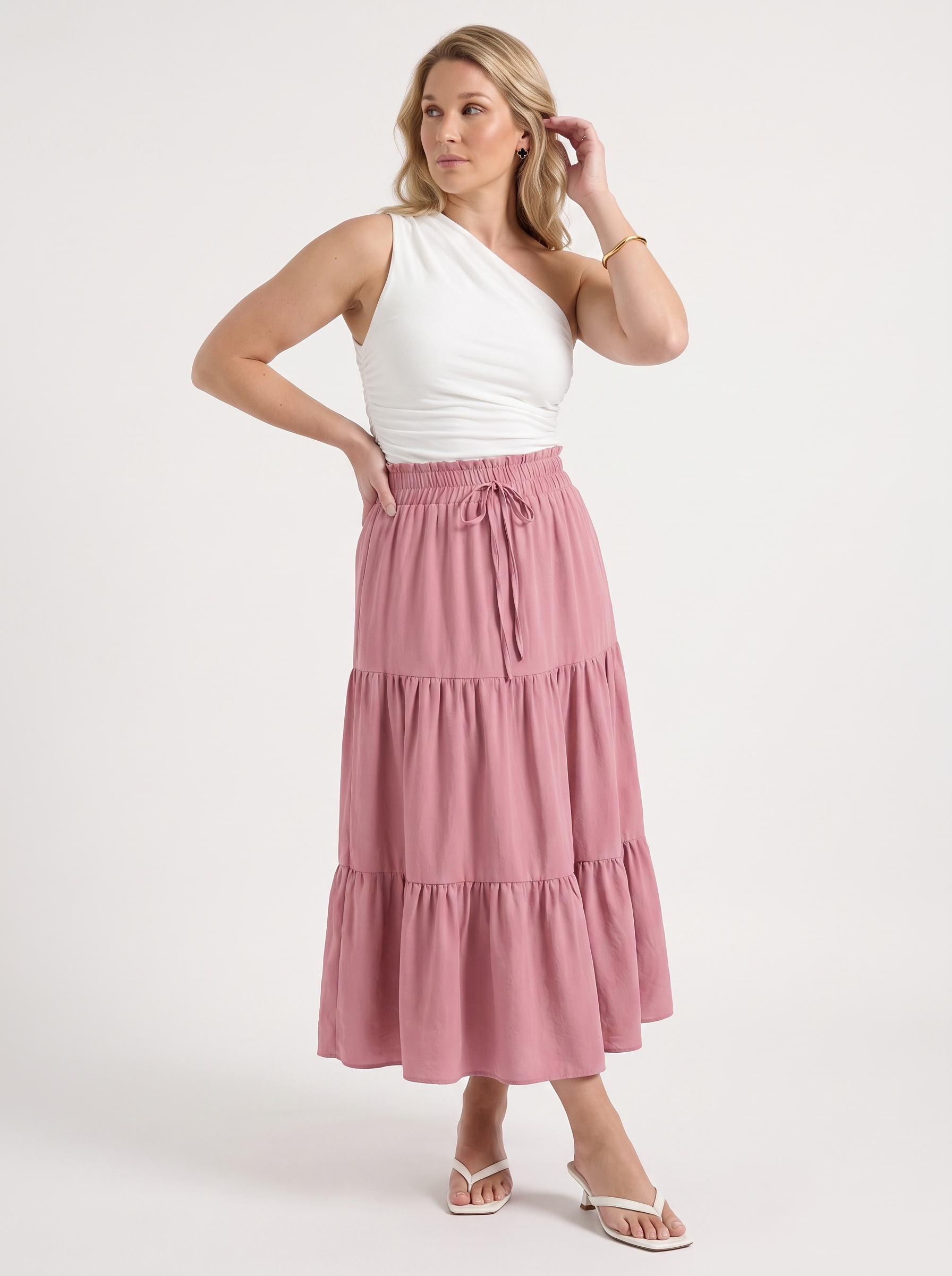 Agnes Maxirock im Stufen-Look