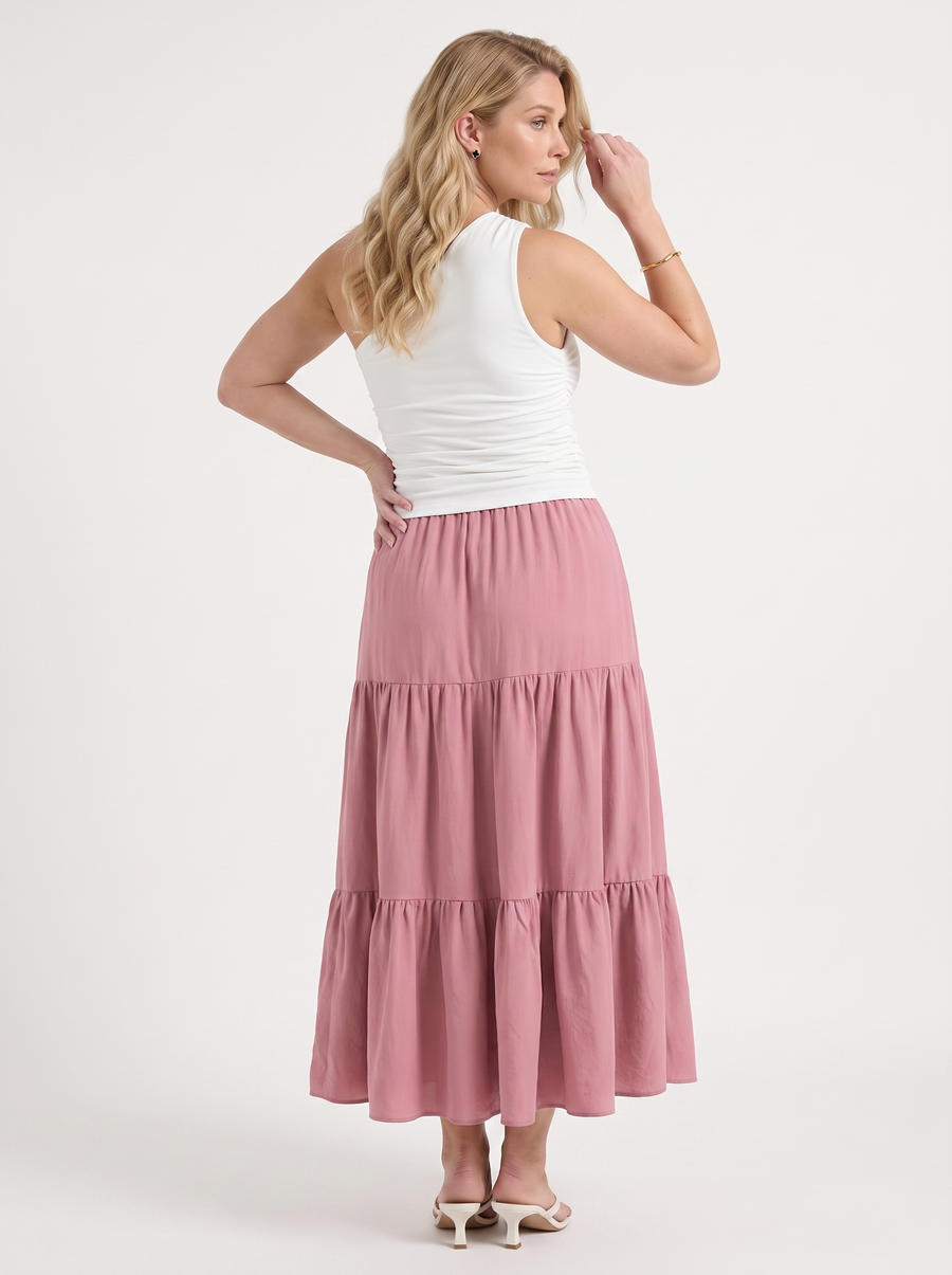 Agnes Maxirock im Stufen-Look
