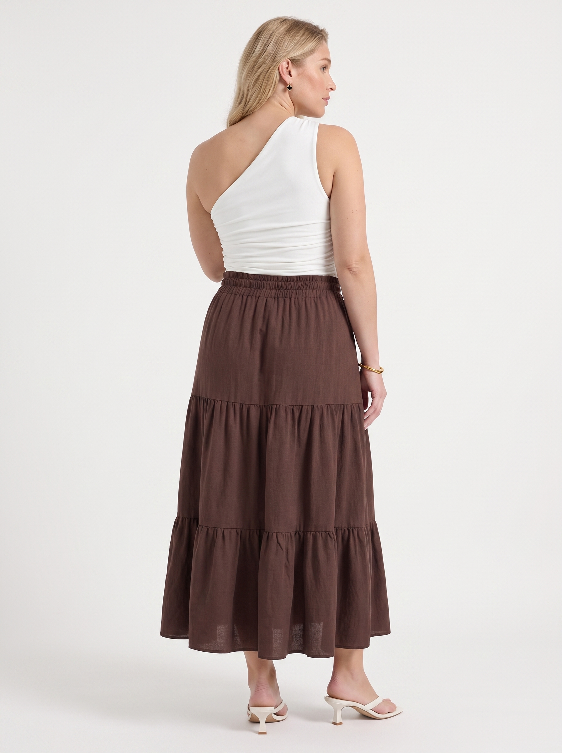 Agnes Maxirock im Stufen-Look