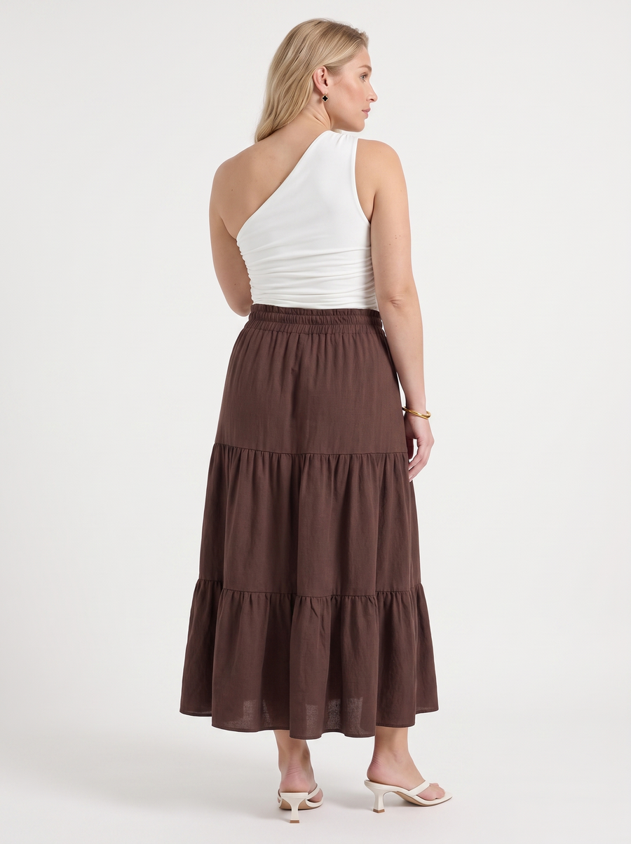 Agnes Maxirock im Stufen-Look