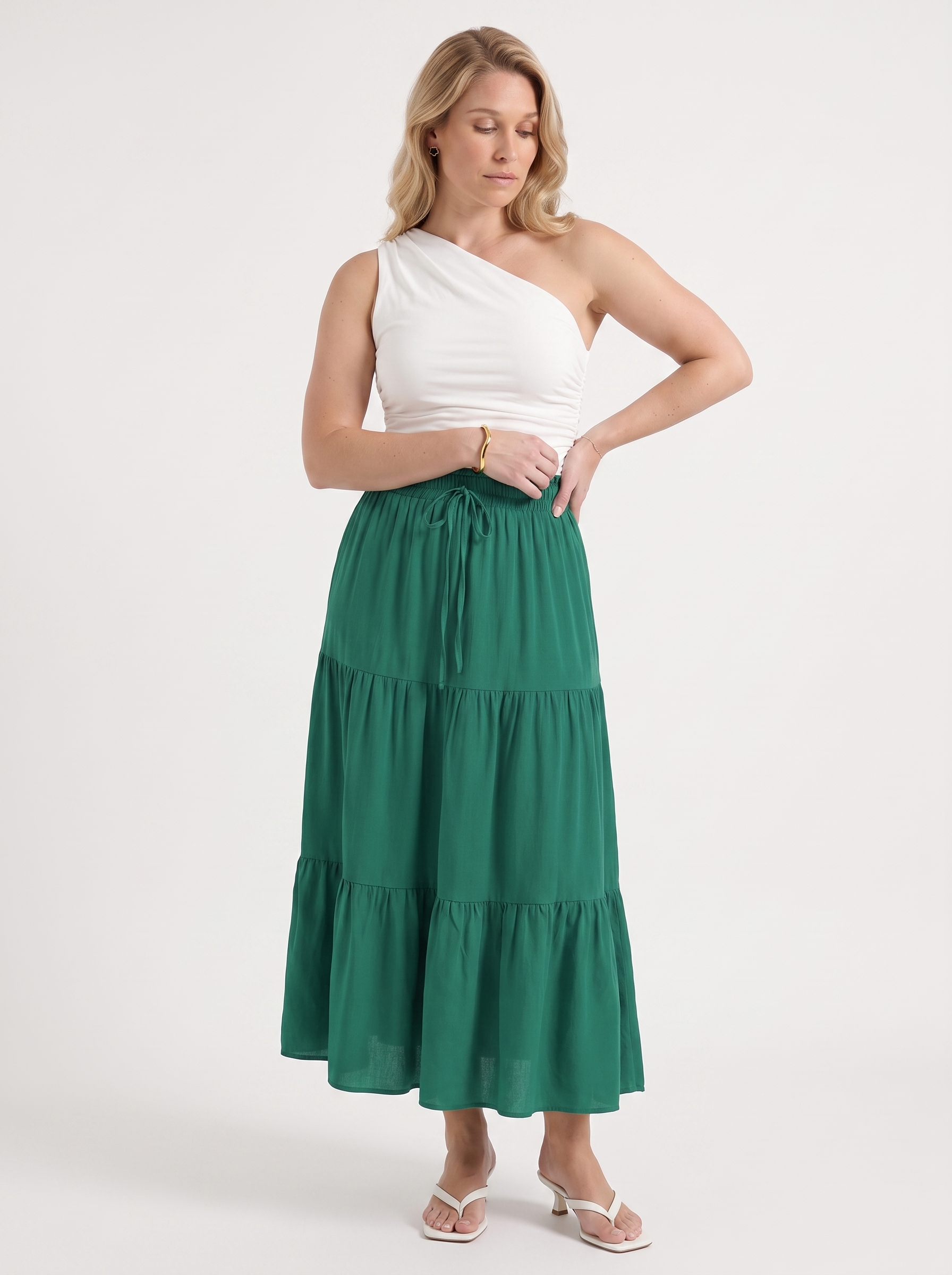Agnes Maxirock im Stufen-Look