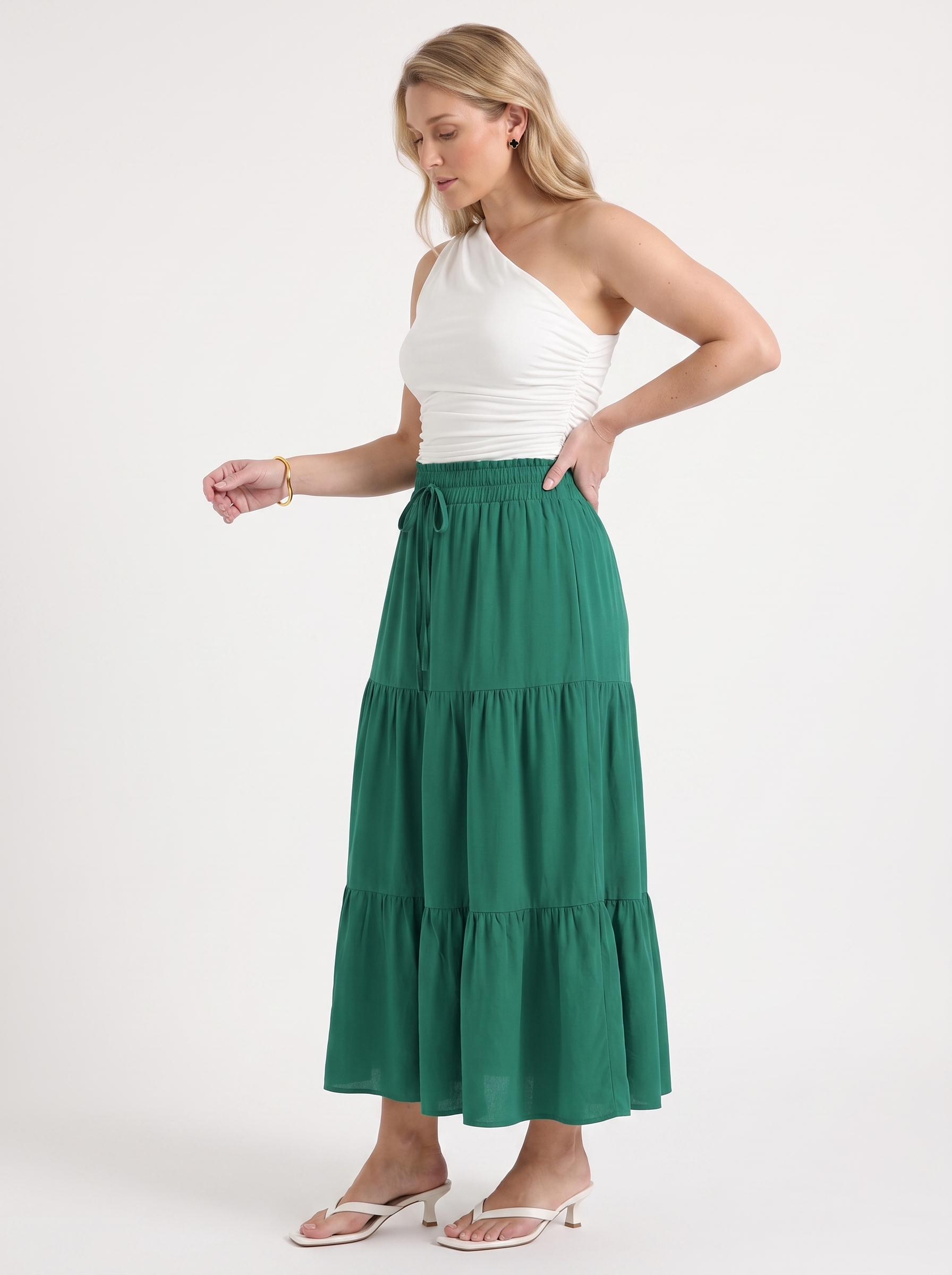 Agnes Maxirock im Stufen-Look