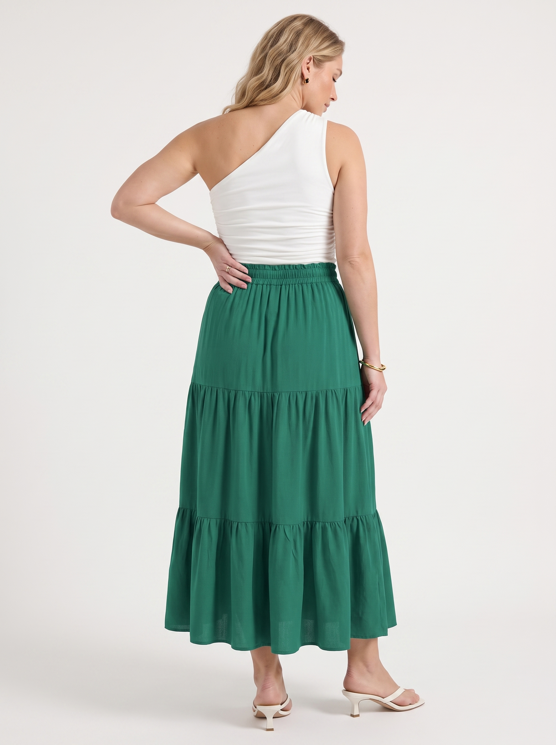 Agnes Maxirock im Stufen-Look