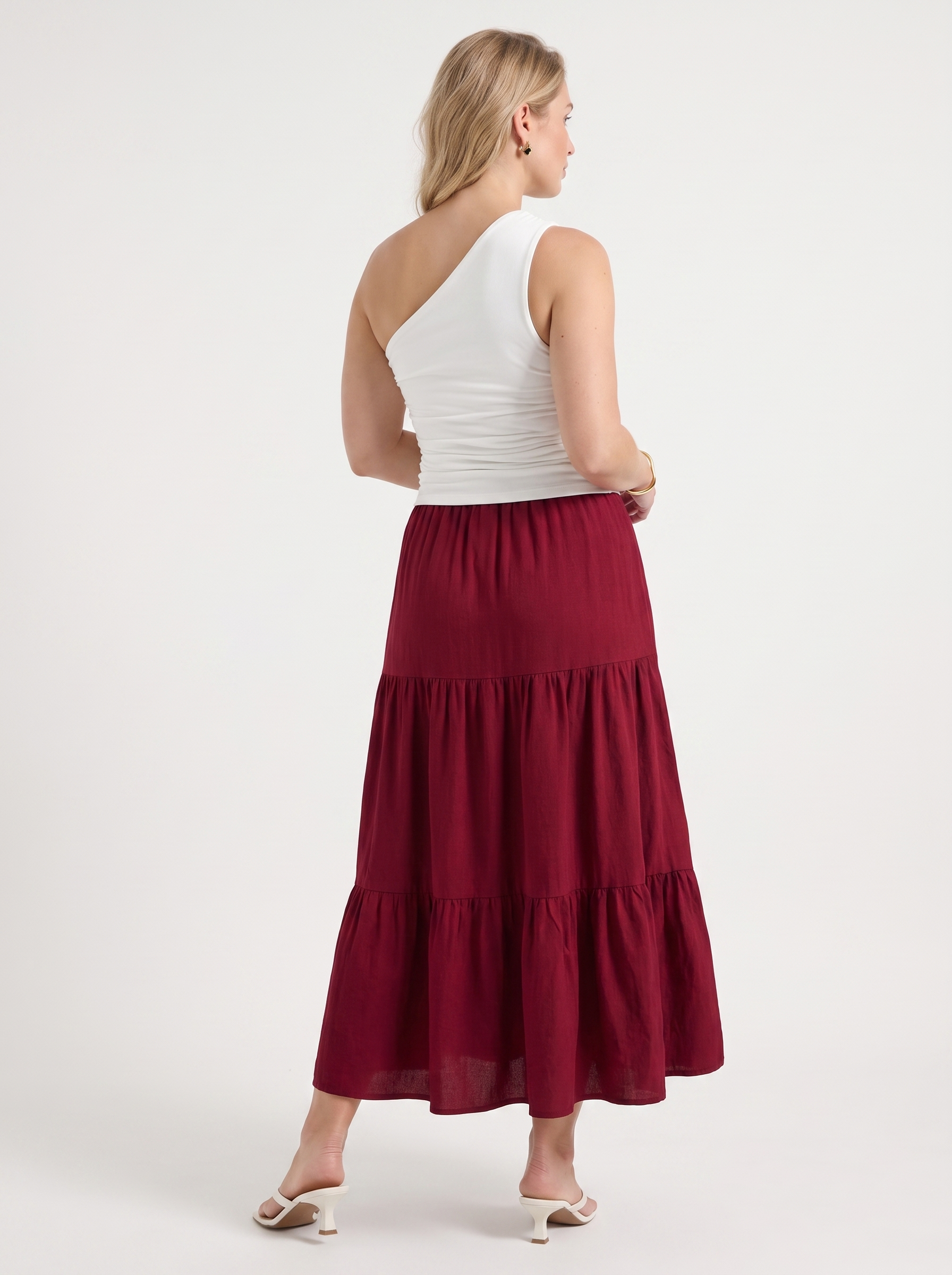 Agnes Maxirock im Stufen-Look