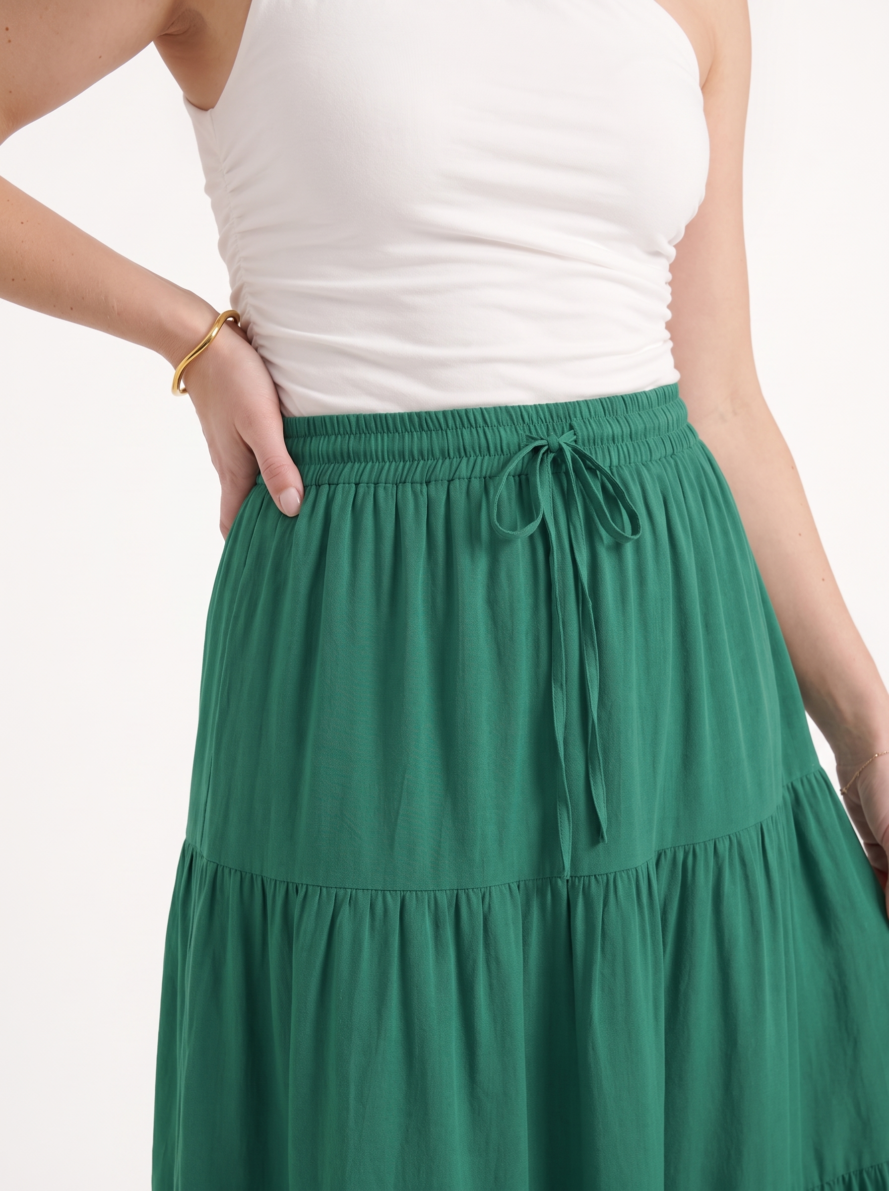 Agnes Maxirock im Stufen-Look