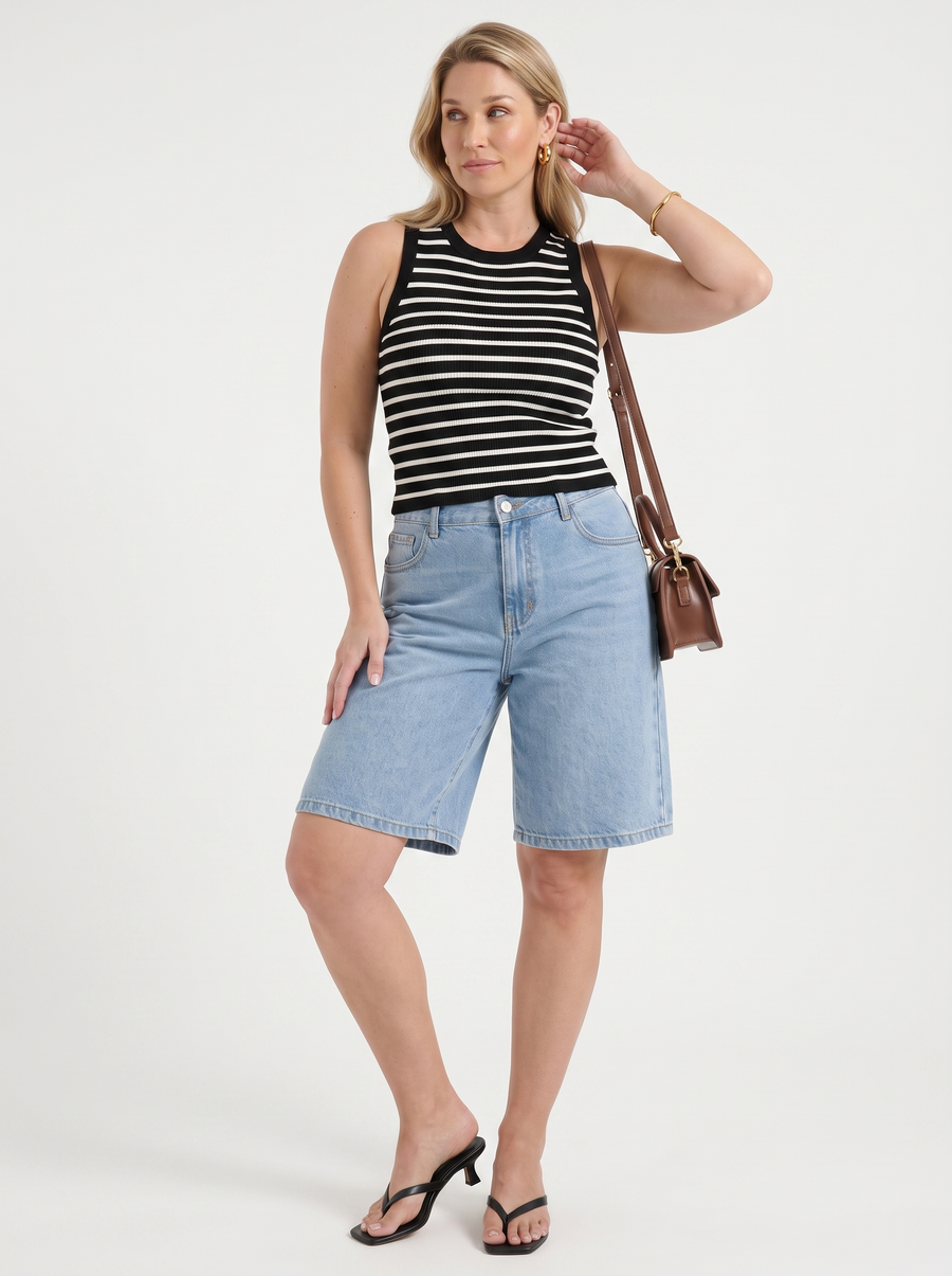 Elana Jeans-Bermudashorts