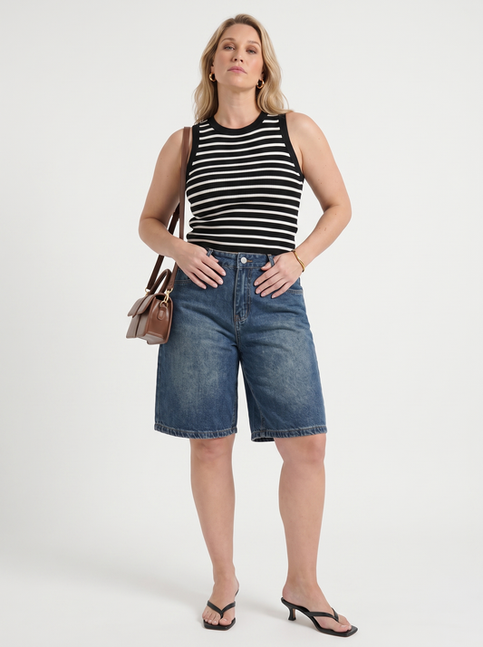 Elana Jeans-Bermudashorts
