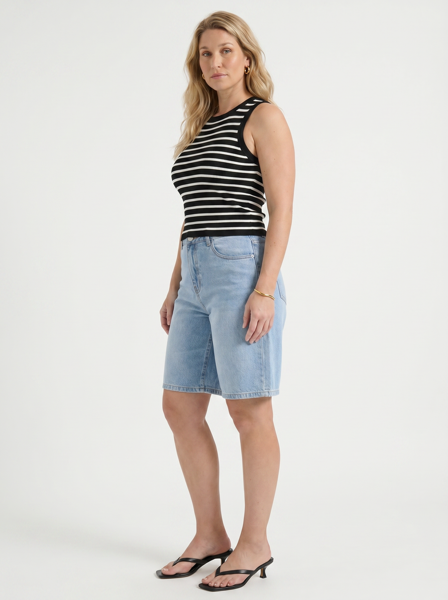 Elana Jeans-Bermudashorts