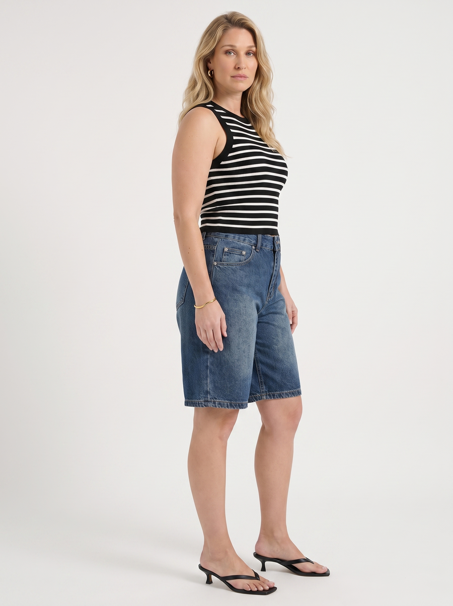 Elana Jeans-Bermudashorts