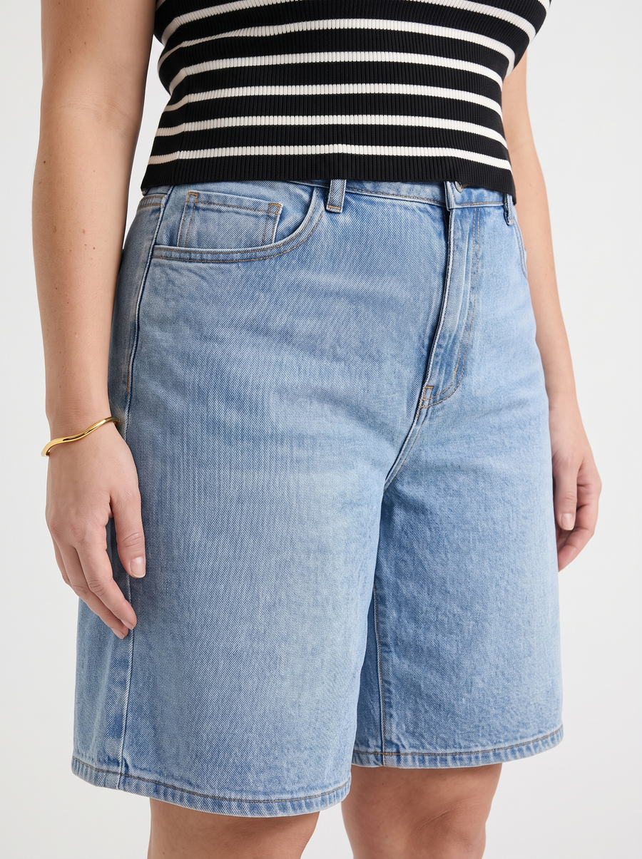 Elana Jeans-Bermudashorts