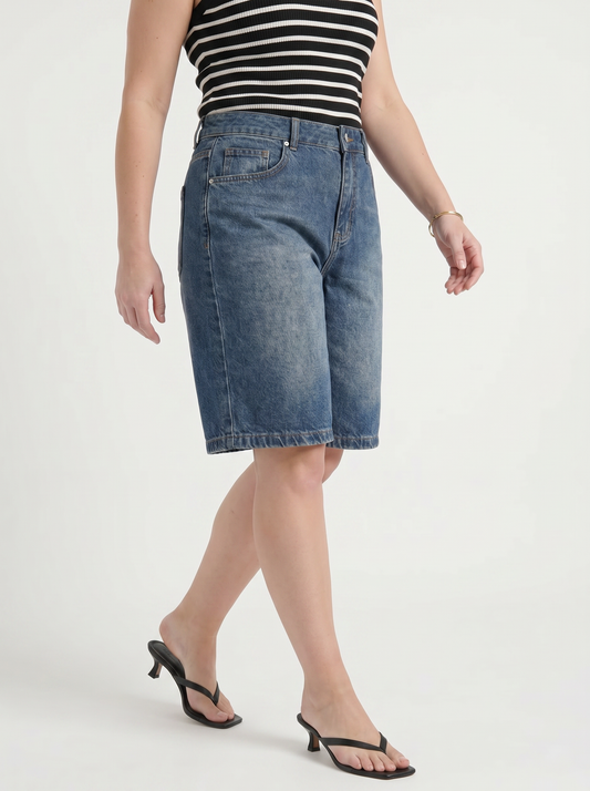 Elana Jeans-Bermudashorts