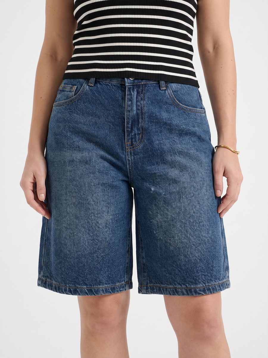 Elana Jeans-Bermudashorts