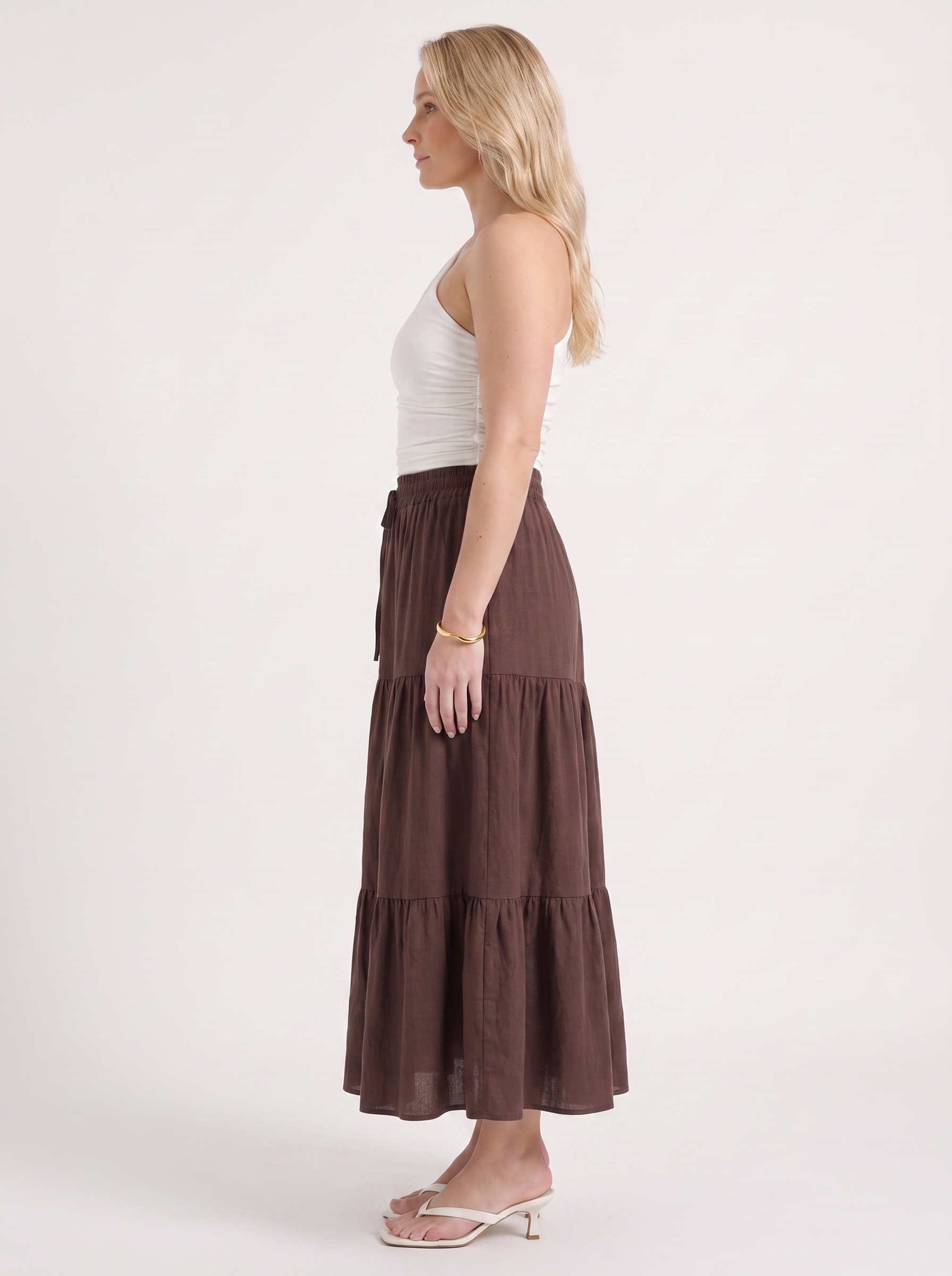 Agnes Maxirock im Stufen-Look