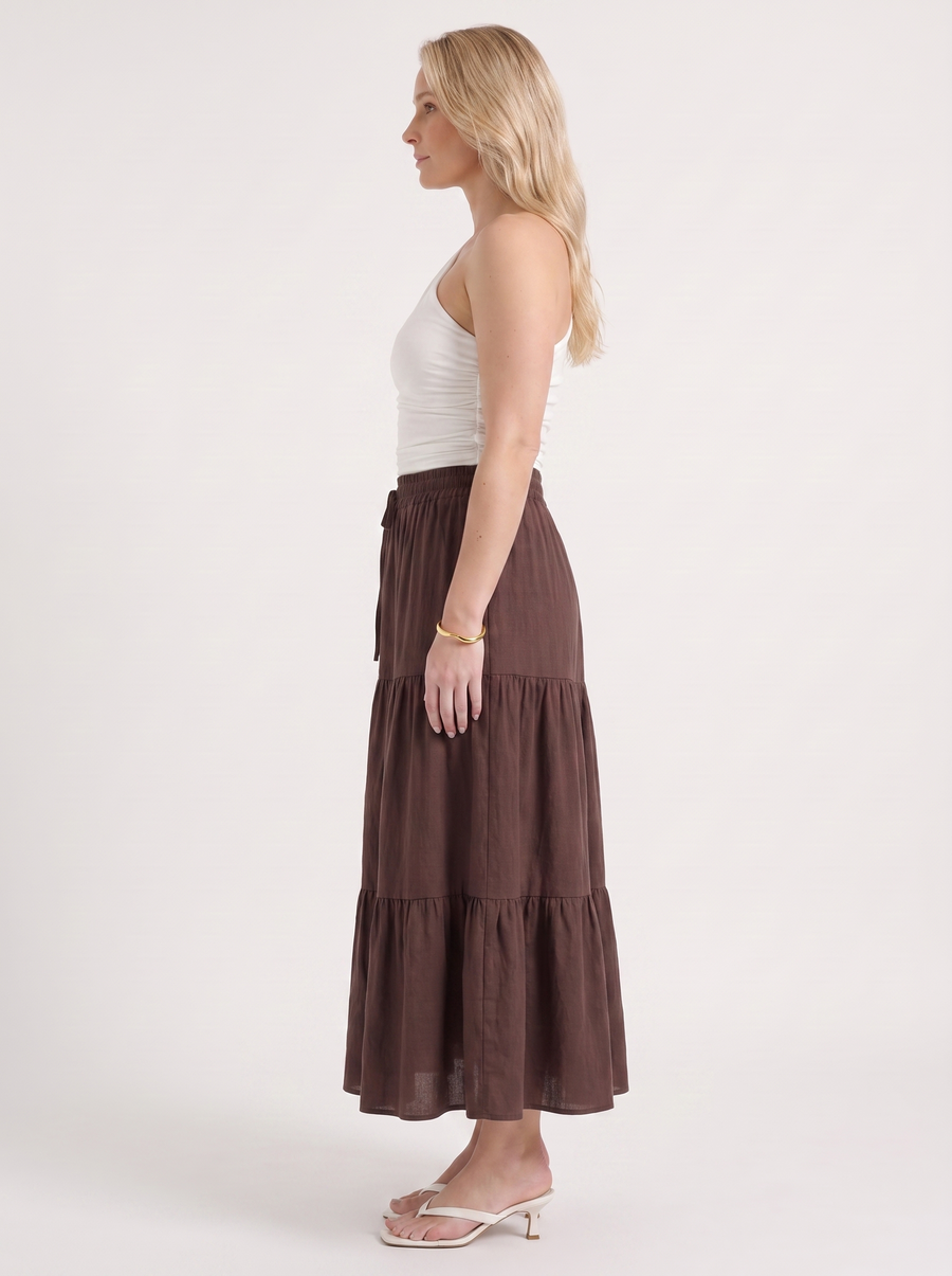 Agnes Maxirock im Stufen-Look