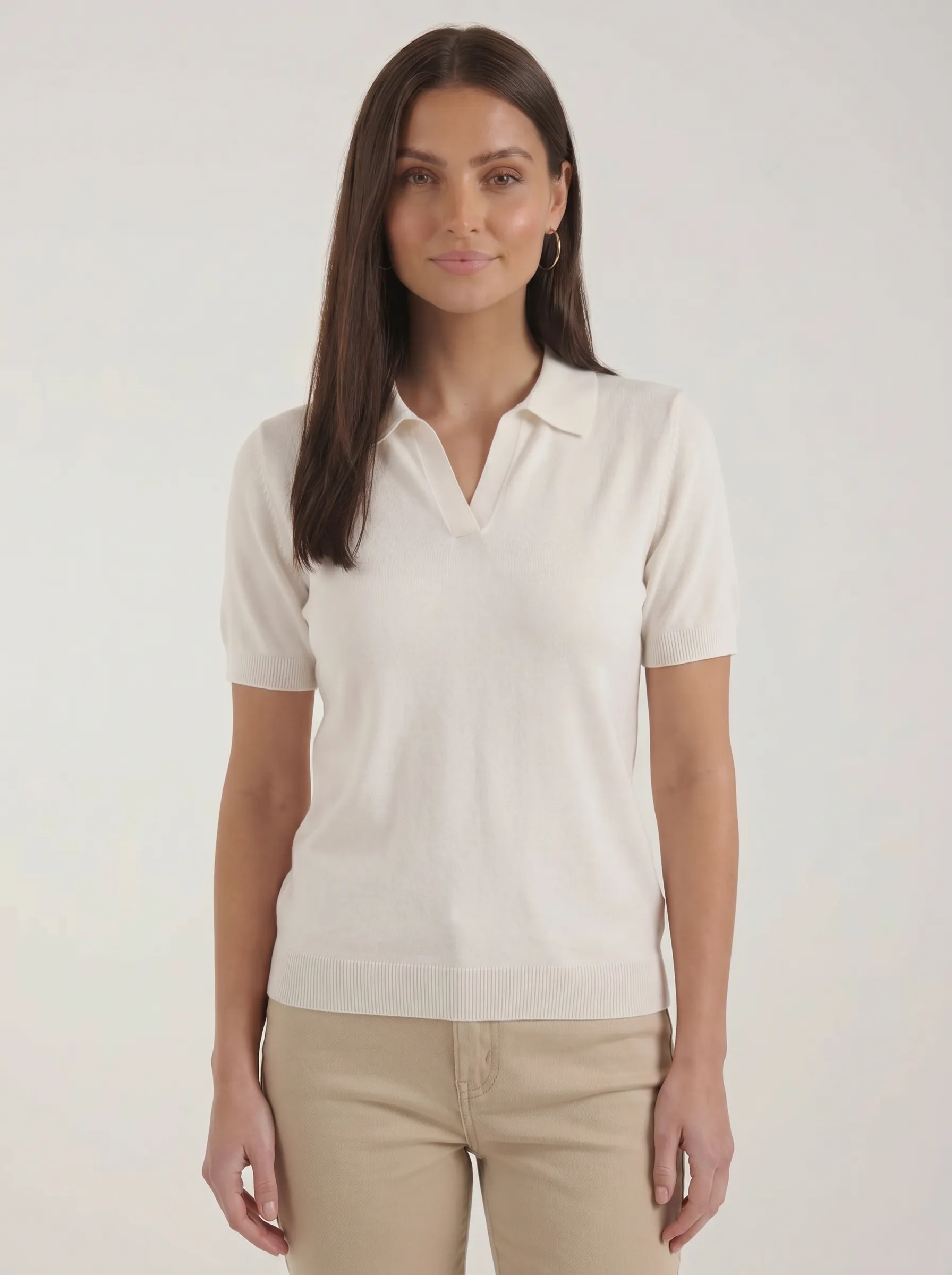 Rita Kurzärmeliges Strick-Polo