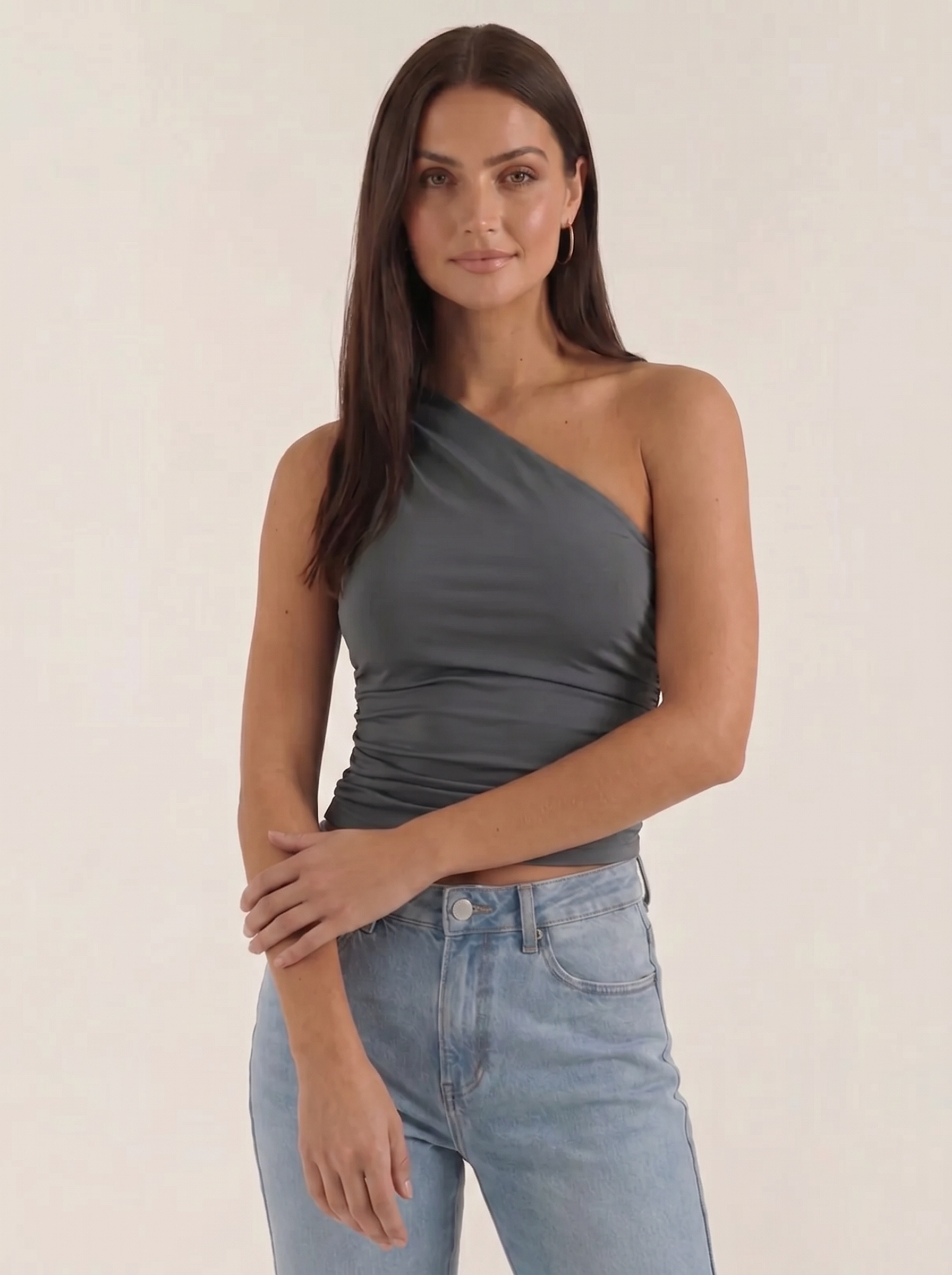 Briony Ärmelloses One-Shoulder-Top