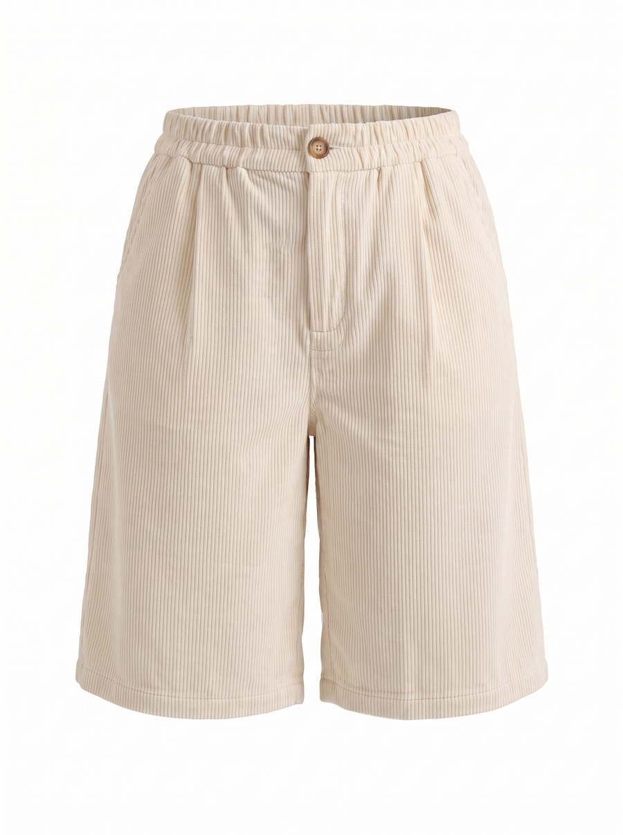 Lauren Cord-Shorts mit weitem Bein