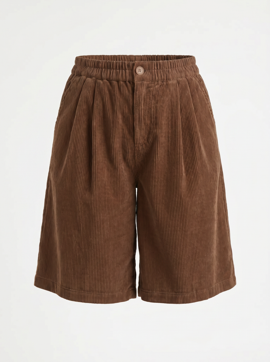 Lauren Cord-Shorts mit weitem Bein