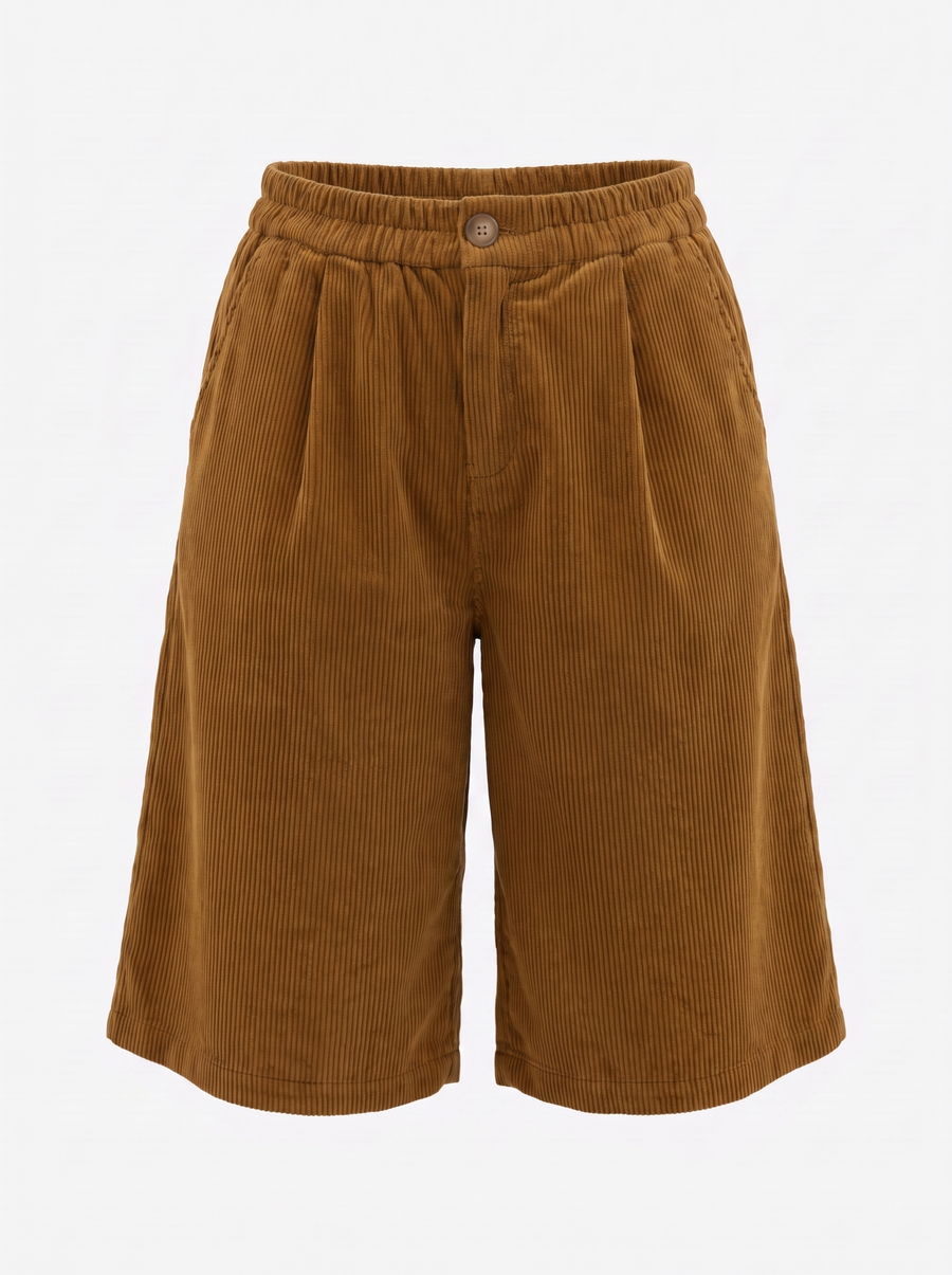 Lauren Cord-Shorts mit weitem Bein