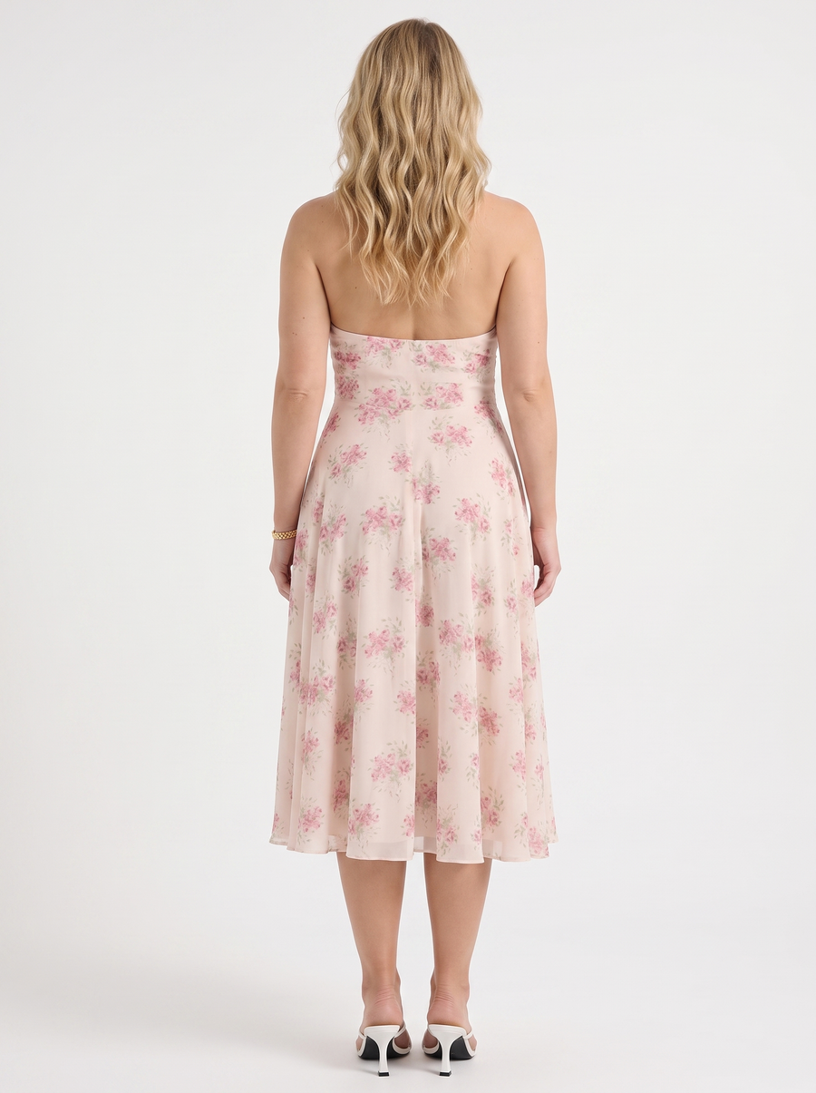 Kaley Midikleid mit Neckholder und Blumenprint