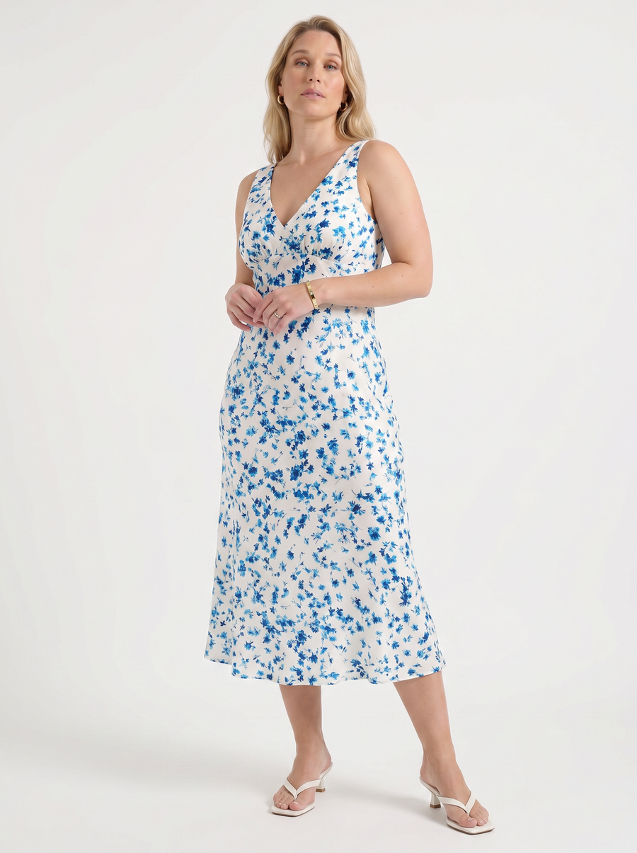 Esme Midikleid mit Blumenmuster