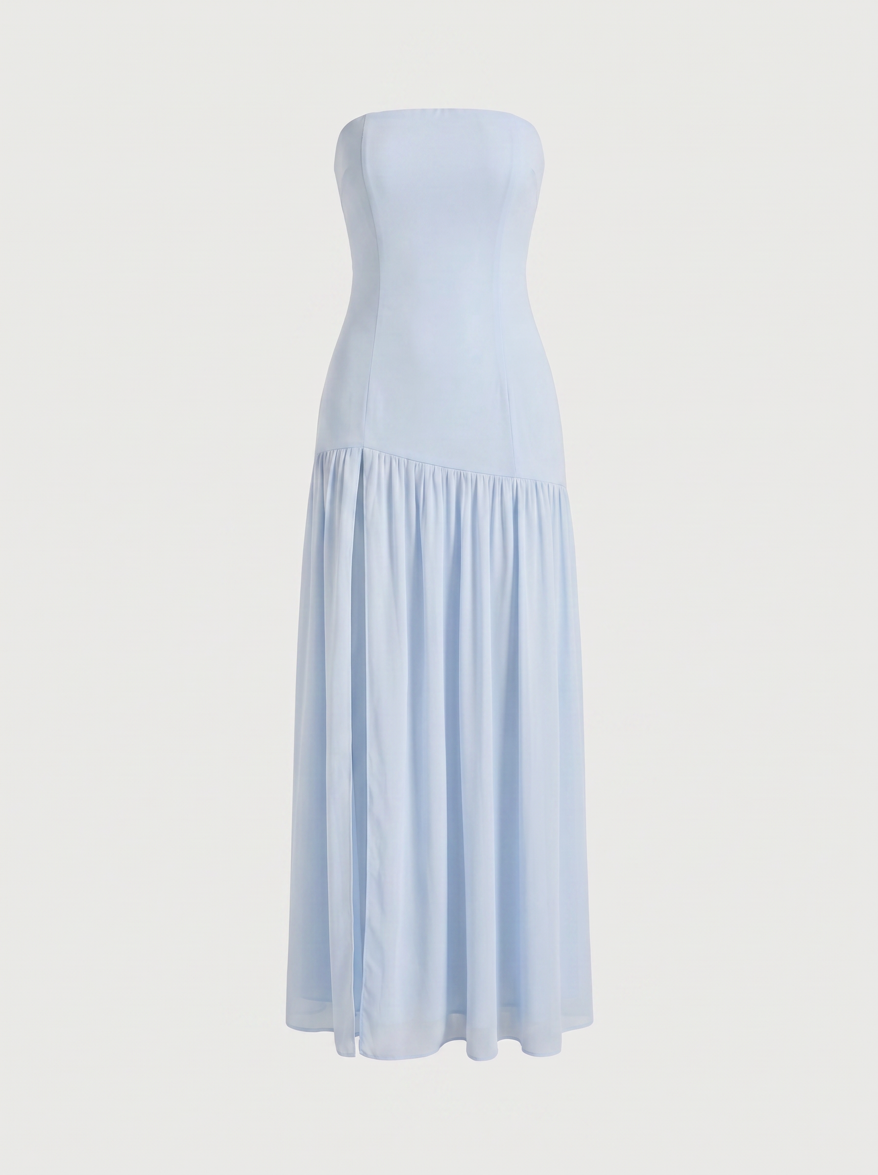 Skye Schulterfreies Maxikleid mit Beinschlitz