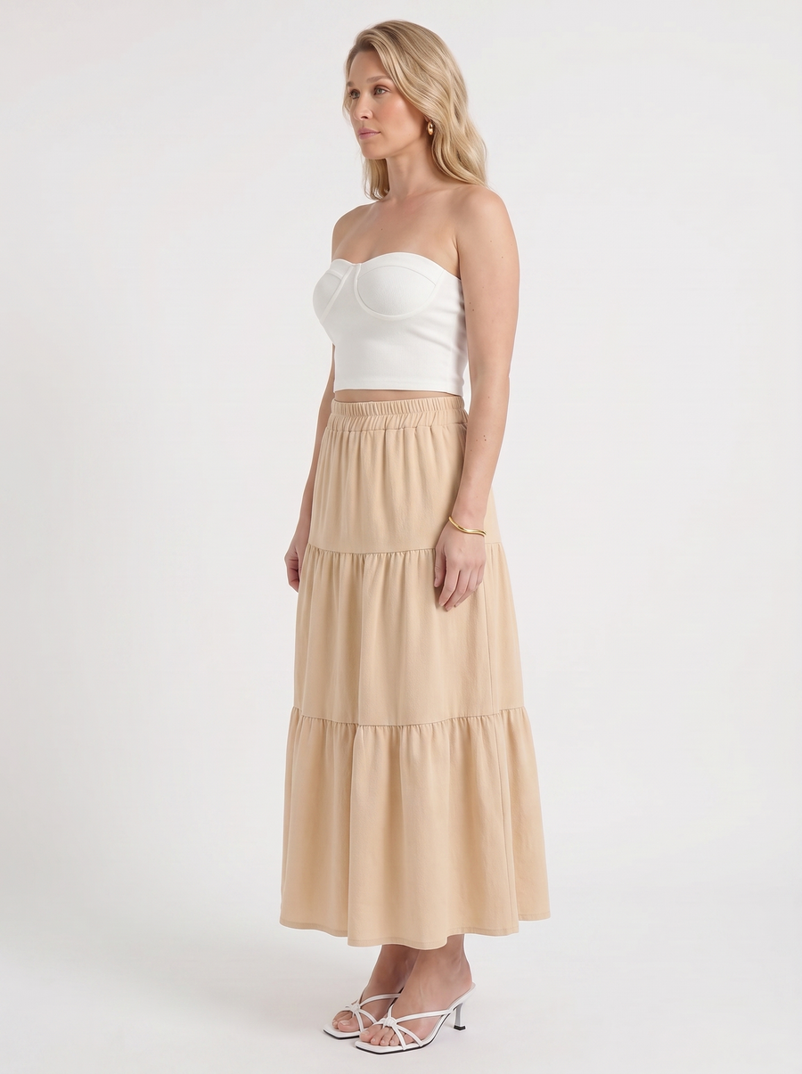 Agatha Maxirock im Stufen-Look