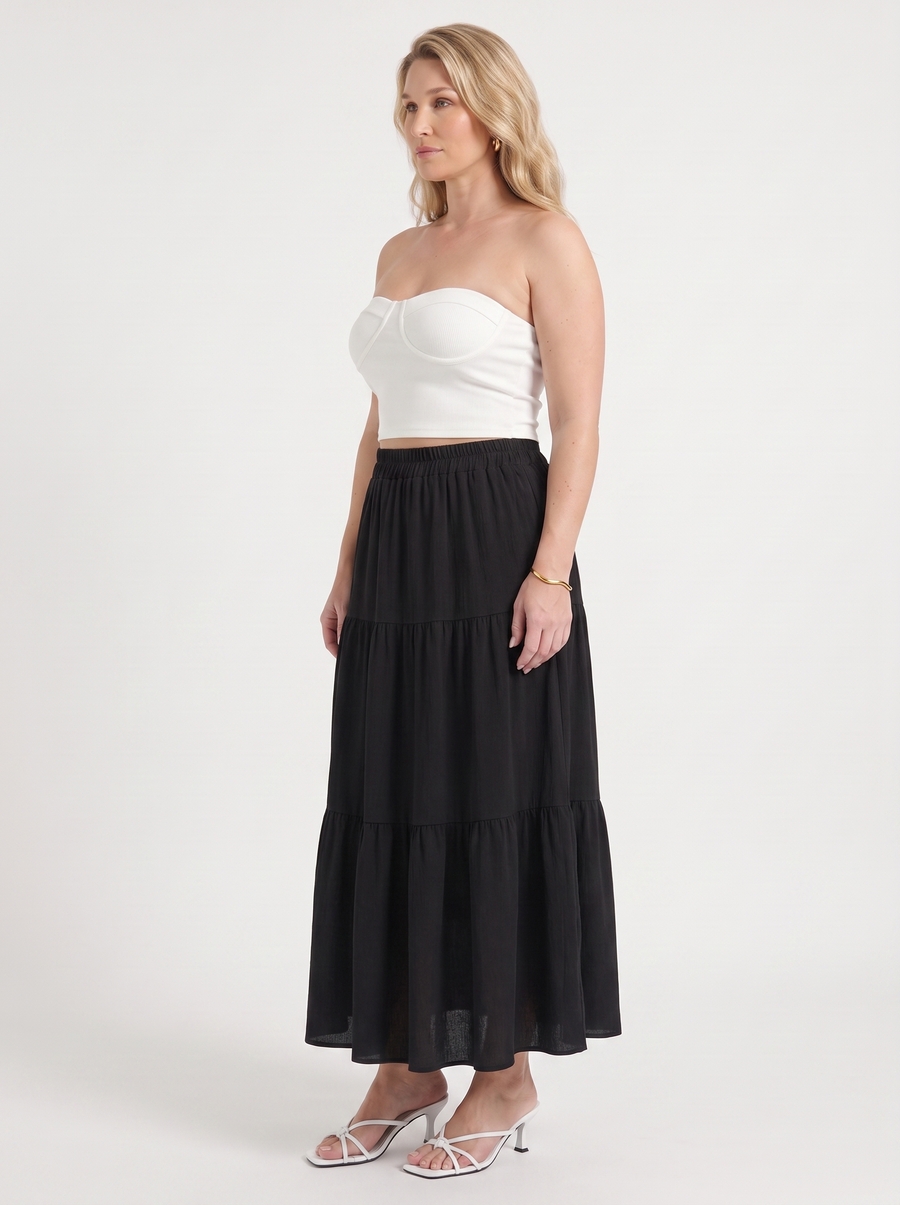 Agatha Maxirock im Stufen-Look