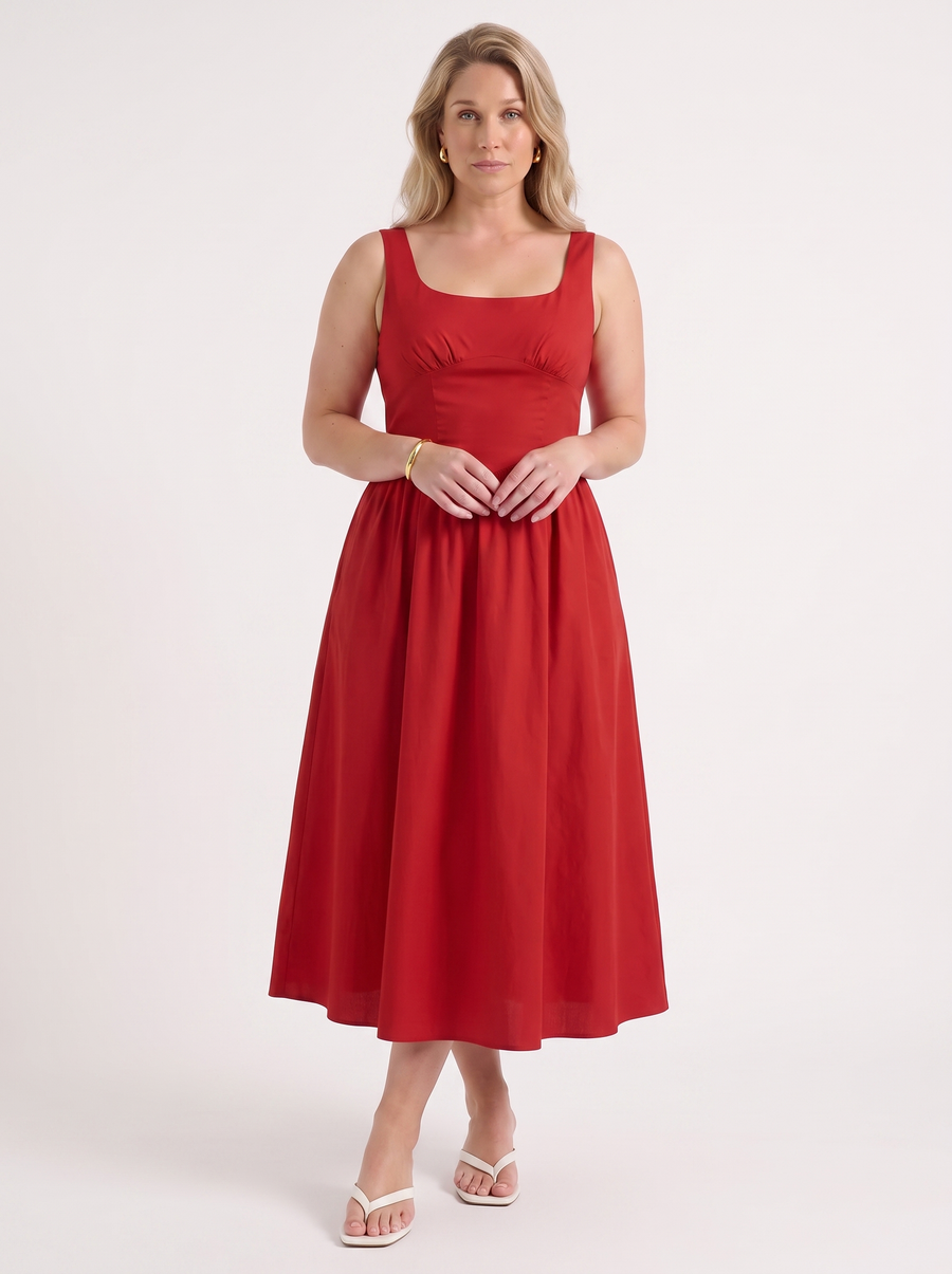 Delilah Midikleid mit Blumenmuster