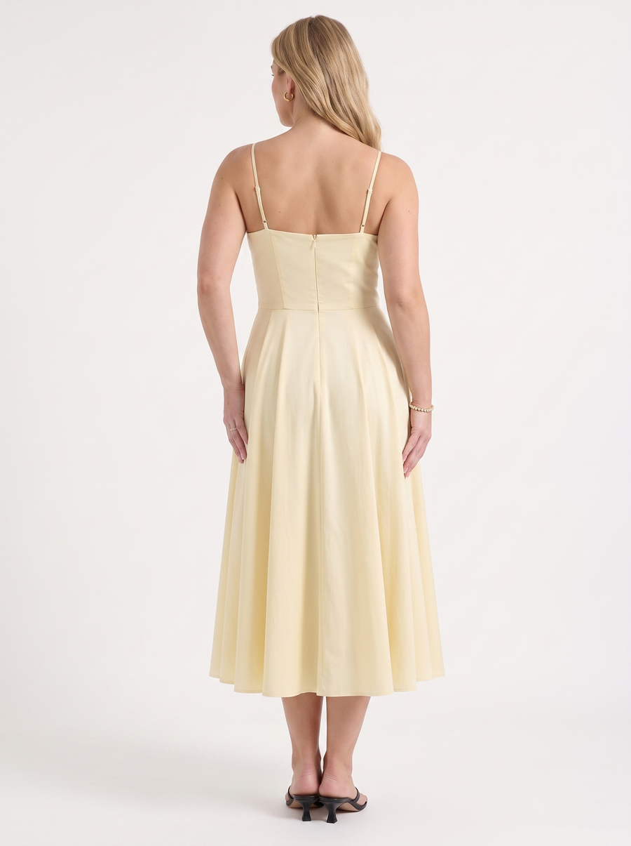 Vina Midikleid mit Herzausschnitt