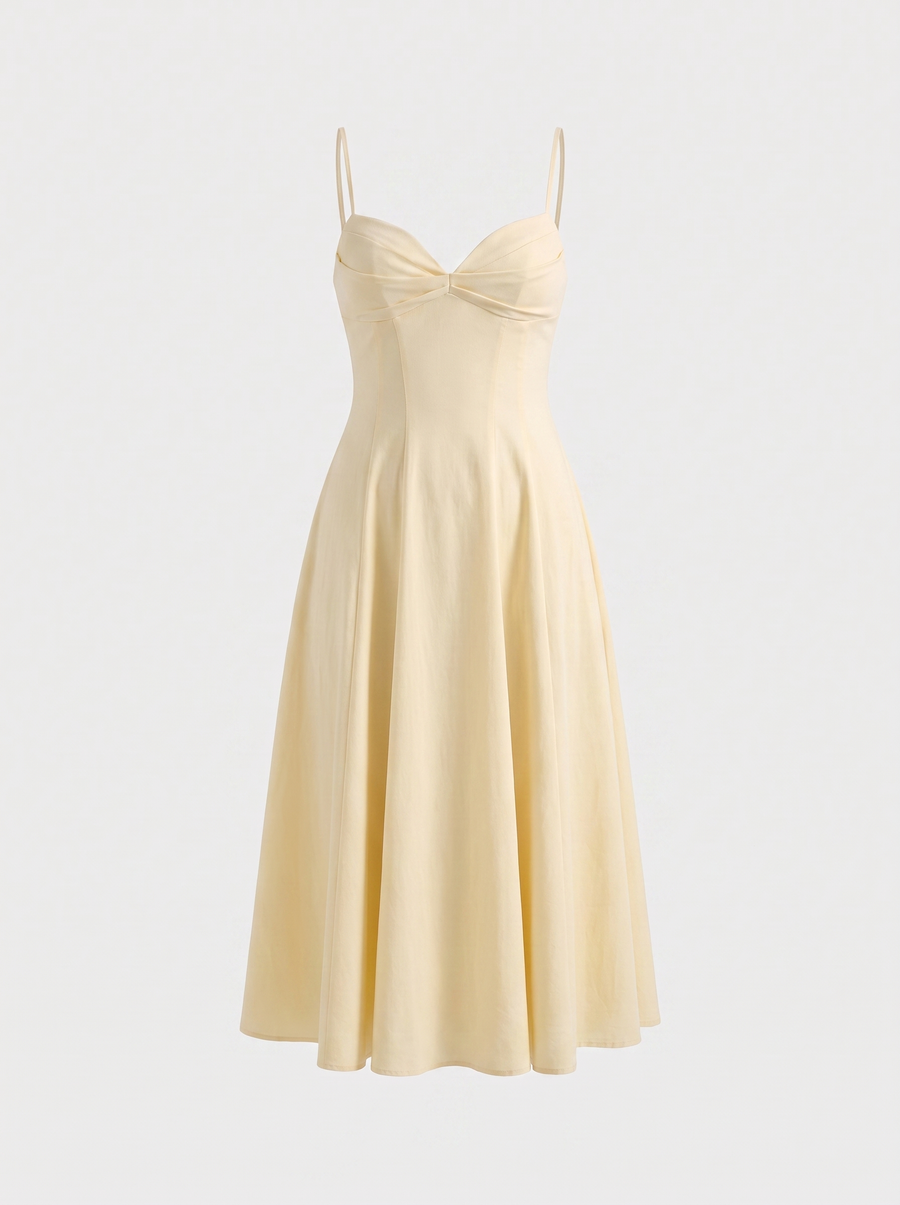 Vina Midikleid mit Herzausschnitt