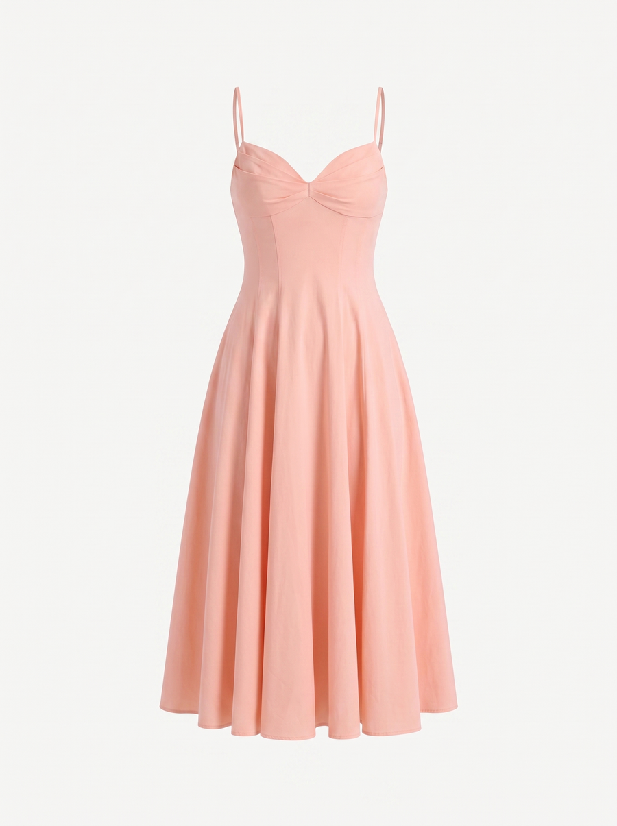 Vina Midikleid mit Herzausschnitt